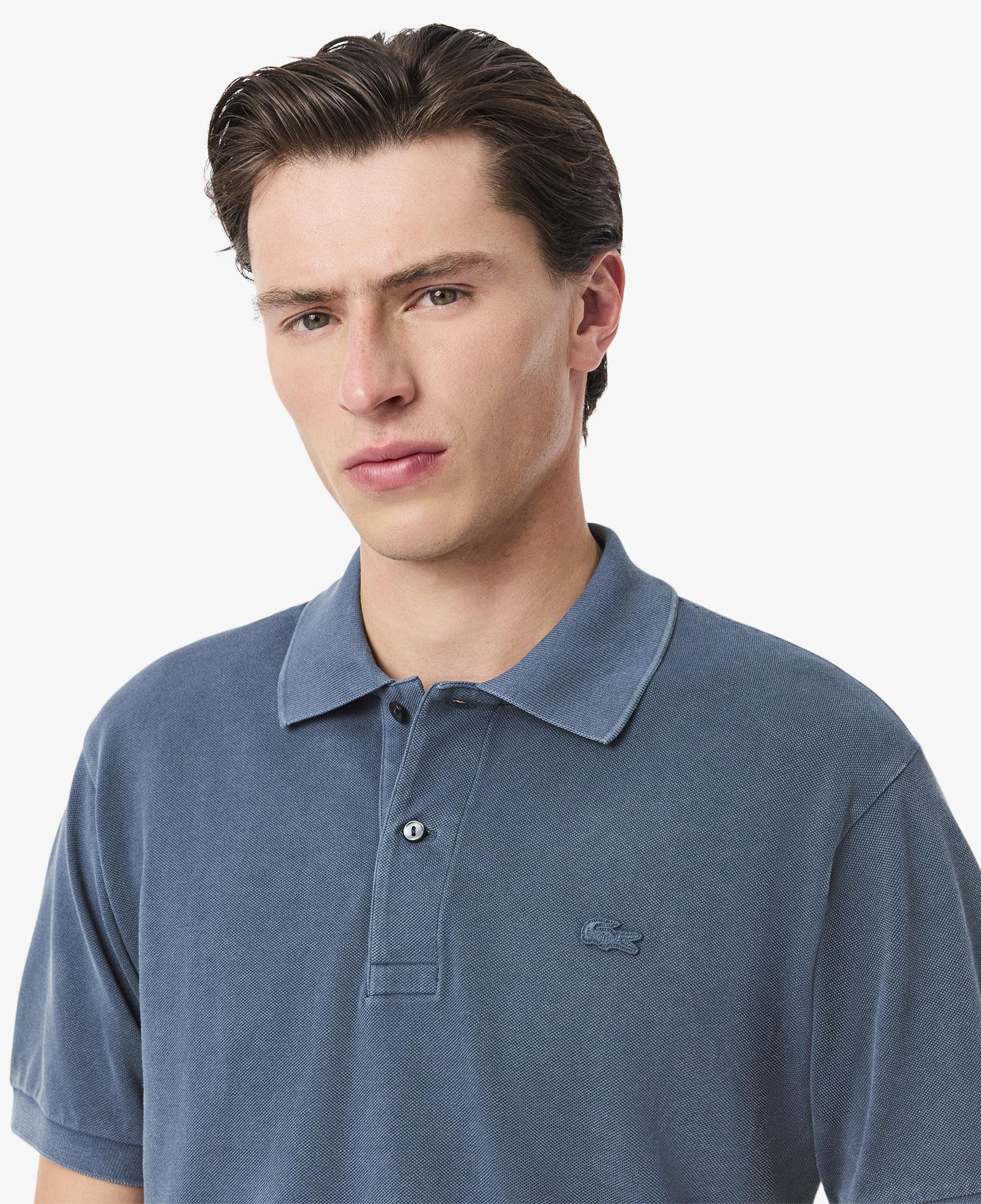L.12.12 Erkek Classic Fit Mavi Polo