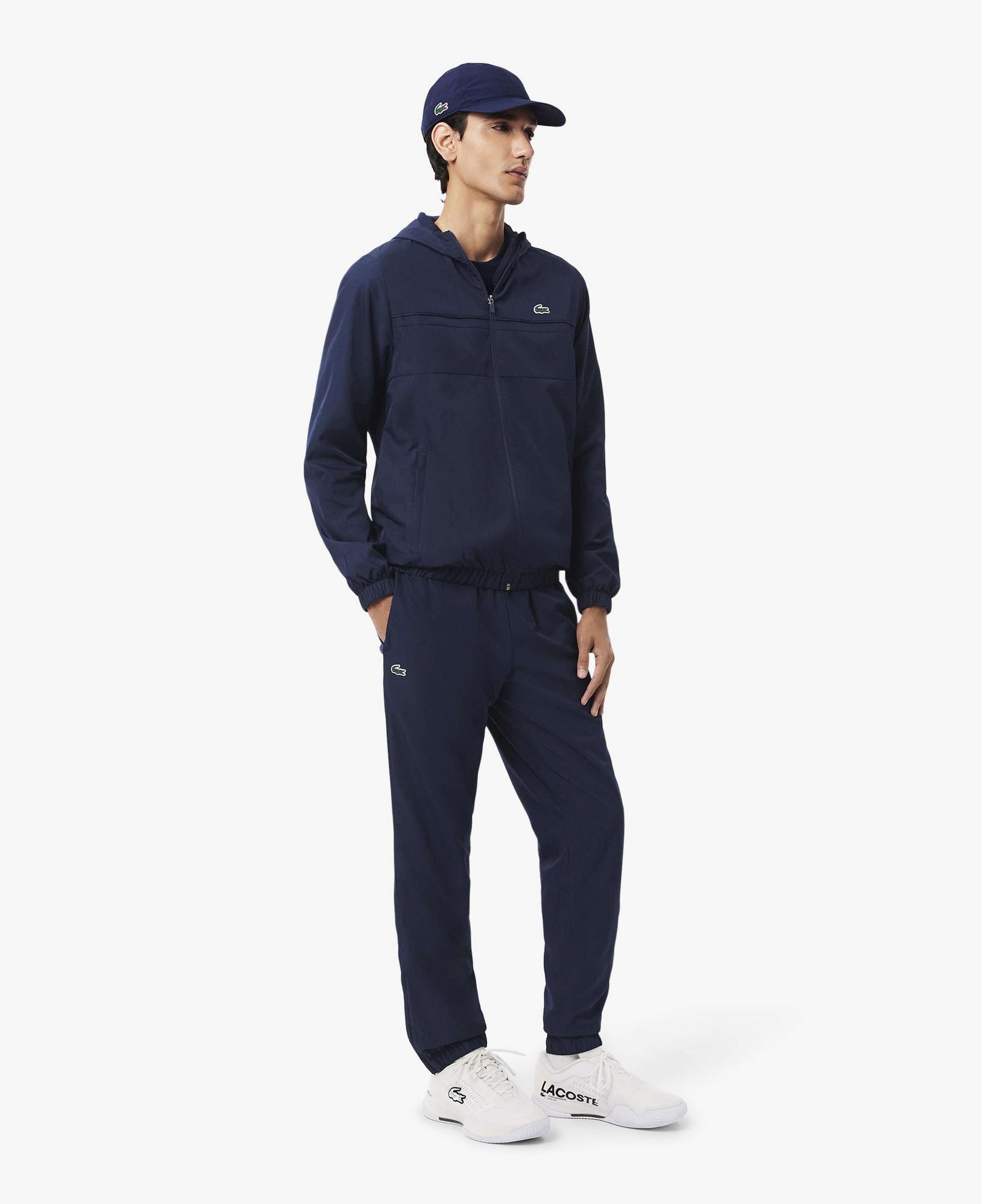 Lacoste Erkek Regular Fit Kapüşonlu Baskılı Lacivert Eşofman Takımı