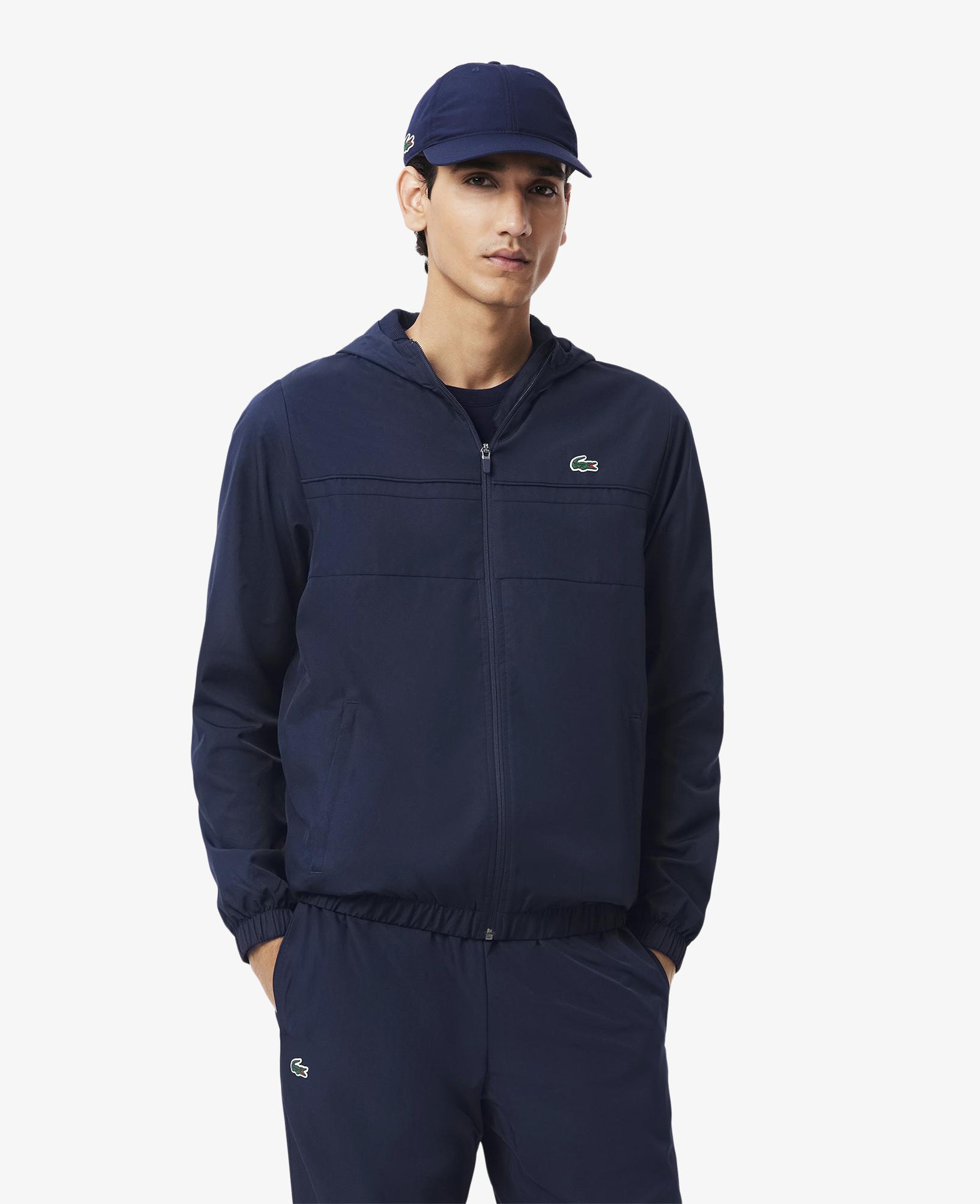 Lacoste Erkek Regular Fit Kapüşonlu Baskılı Lacivert Eşofman Takımı