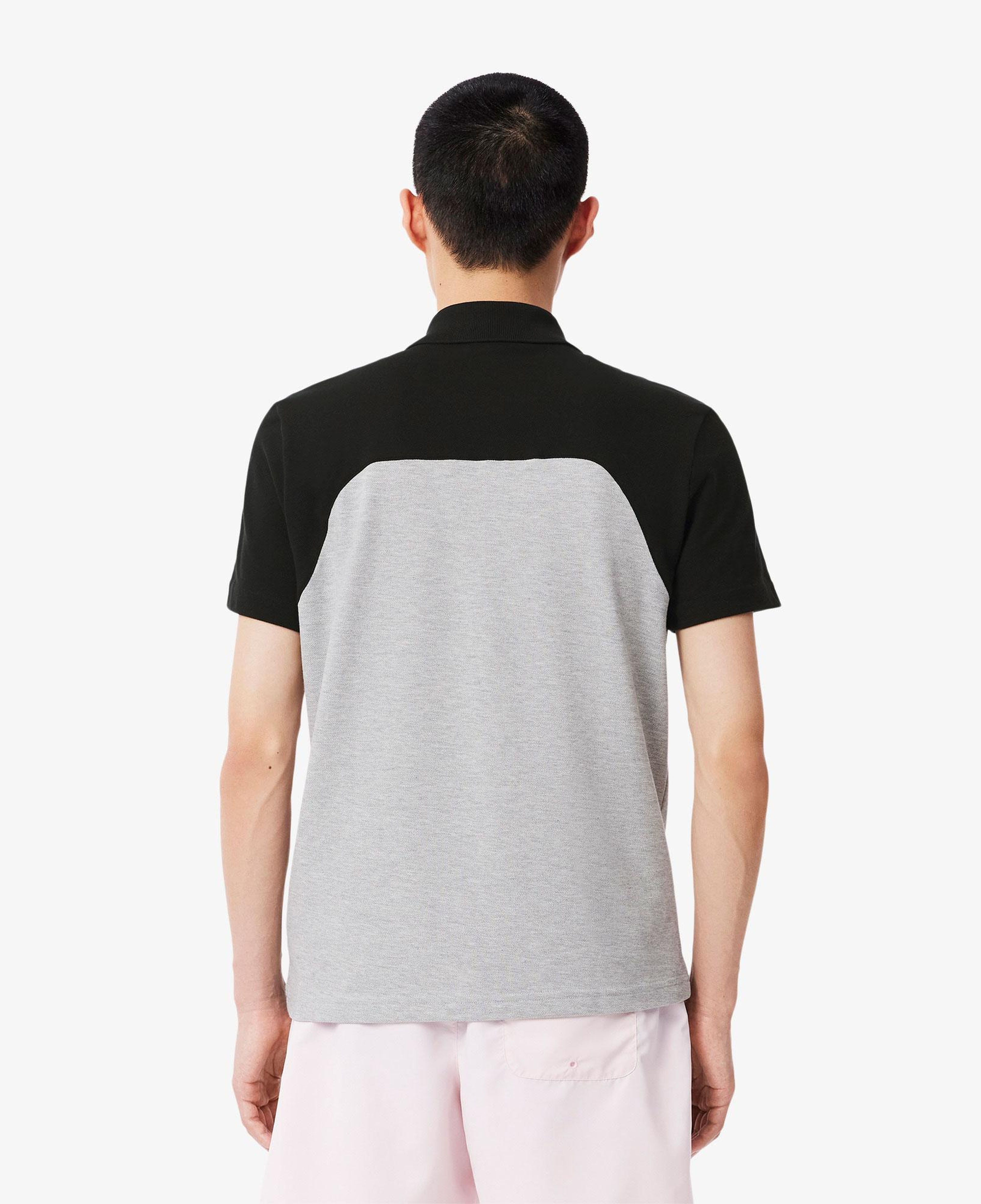Erkek Regular Fit Renk Bloklu Gri Polo