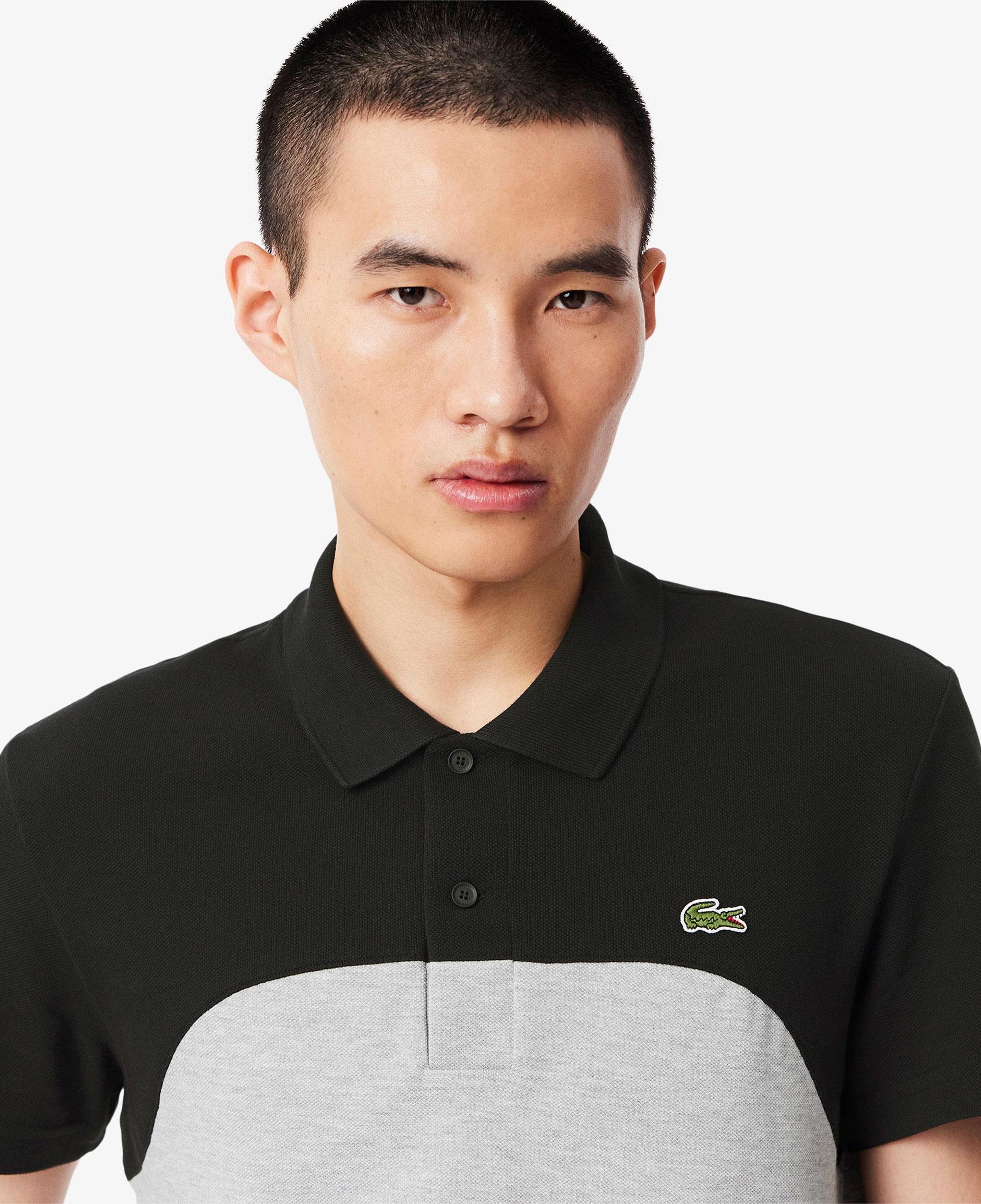 Erkek Regular Fit Renk Bloklu Gri Polo