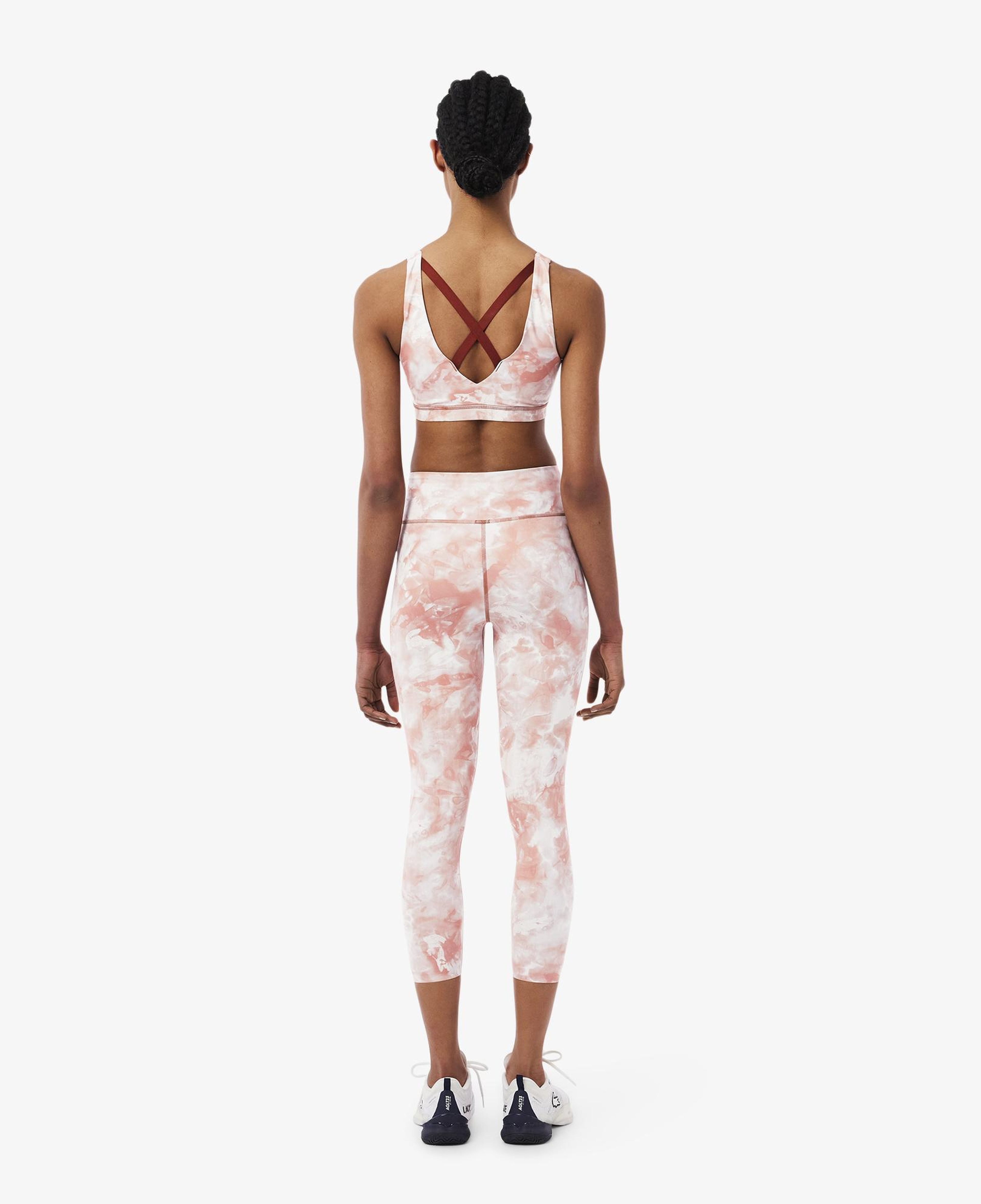 Kadın Slim Fit Desenli Pembe Tayt