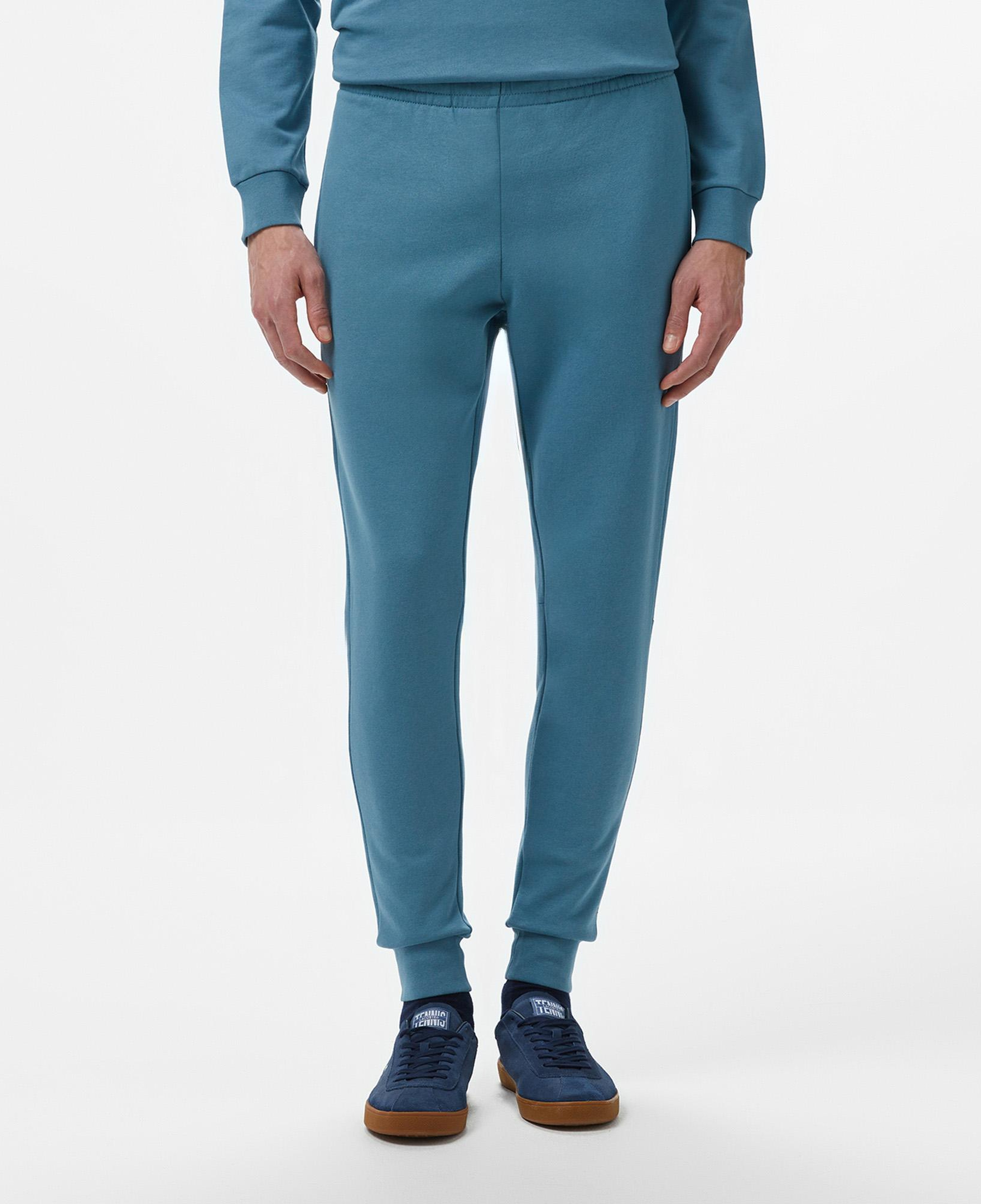 Erkek Slim Fit Organik Pamuk Mavi Eşofman Altı