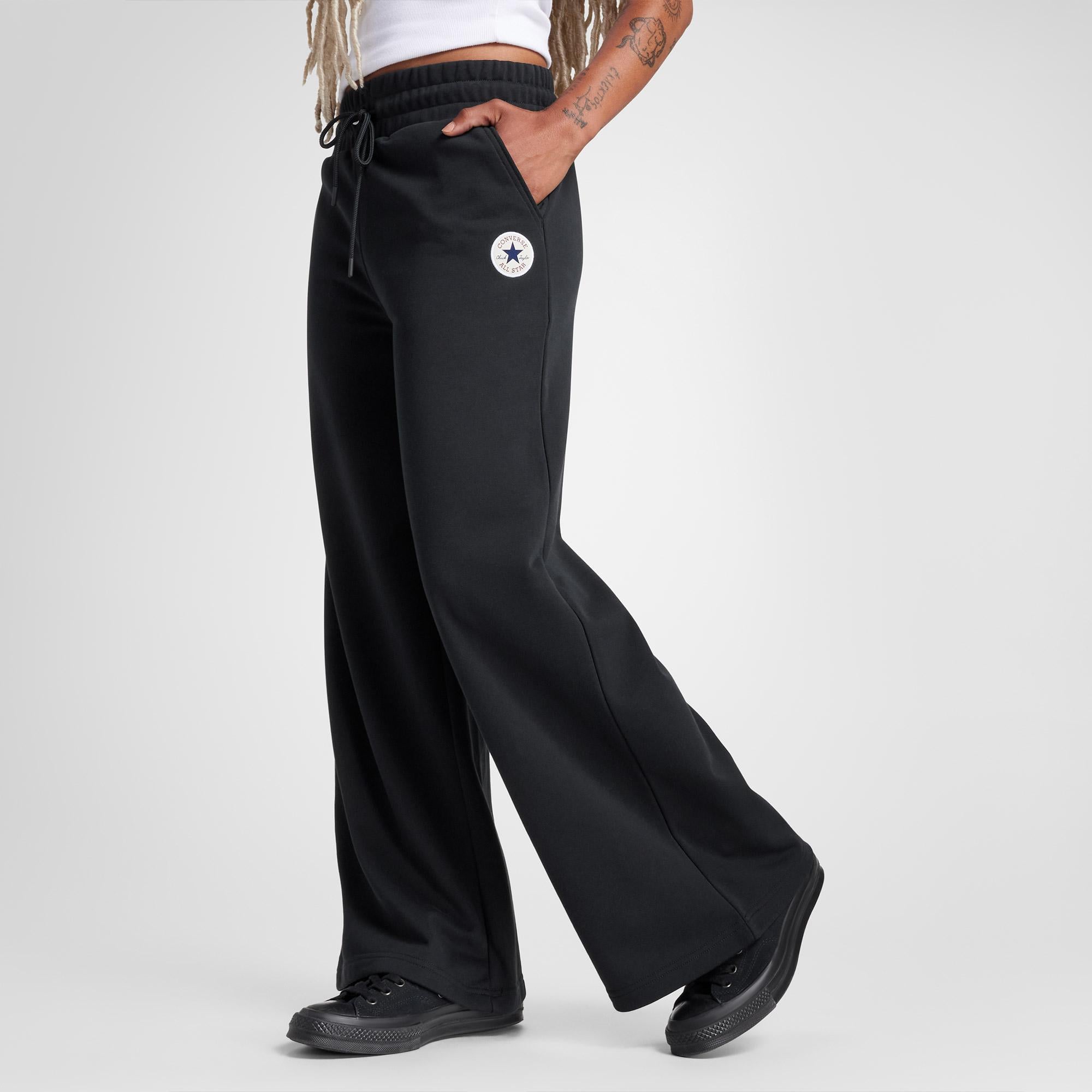 Converse Classic Loose Fit Kadın Siyah Eşofman Altı