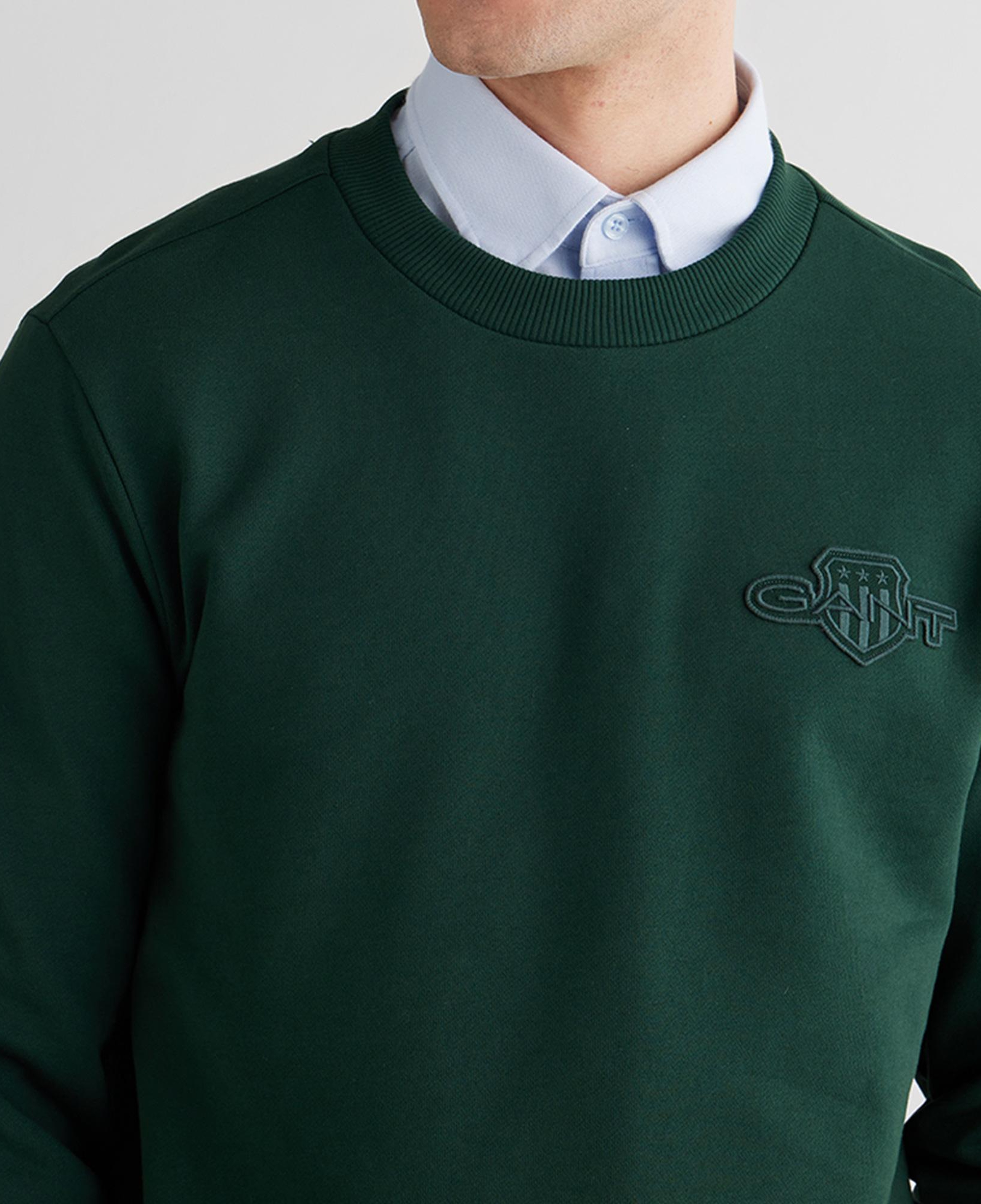 GANT Erkek Yeşil Regular Fit Bisiklet Yaka Sweatshirt
