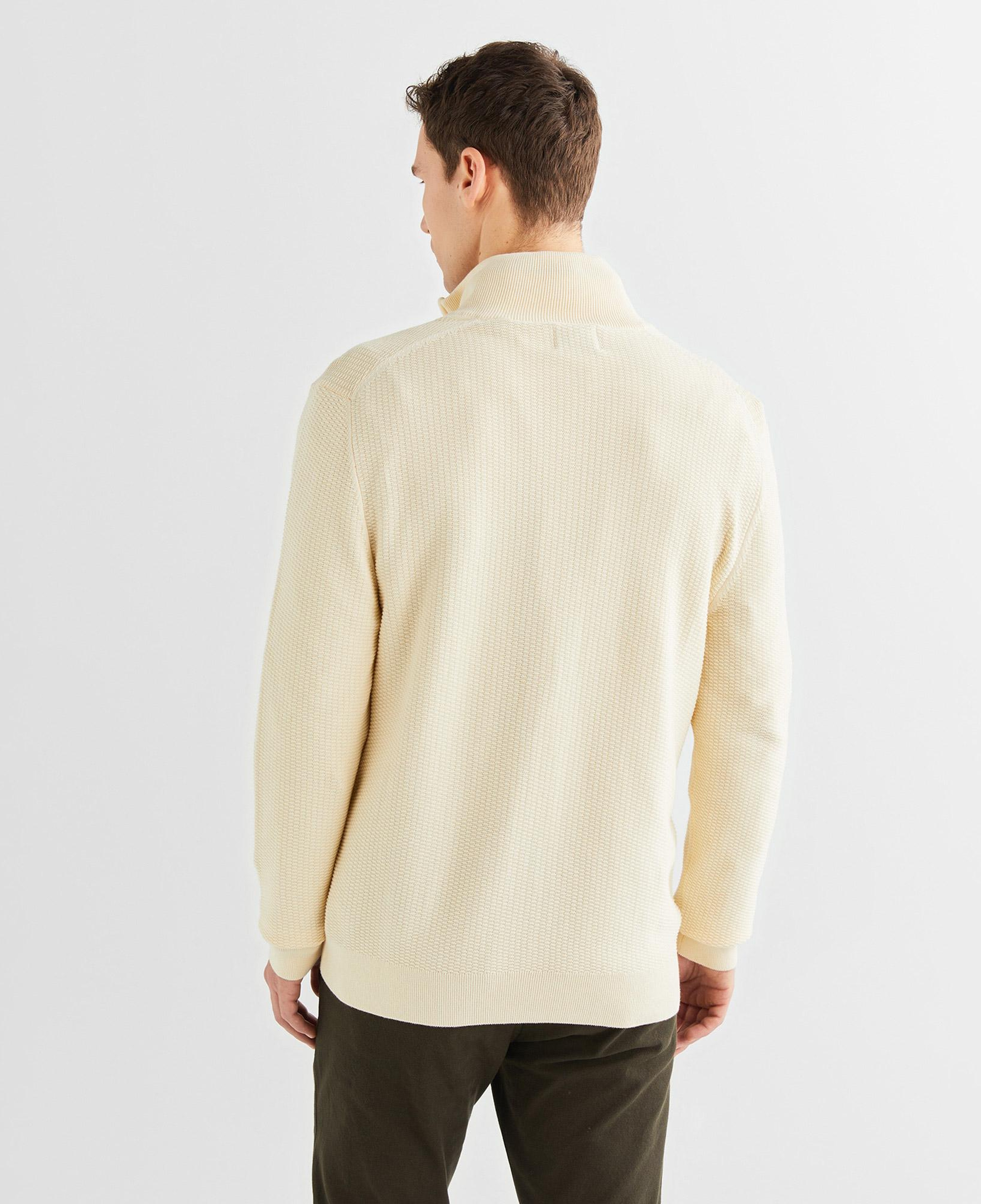 GANT Erkek Krem Regular Fit Fermuarlı Hırka