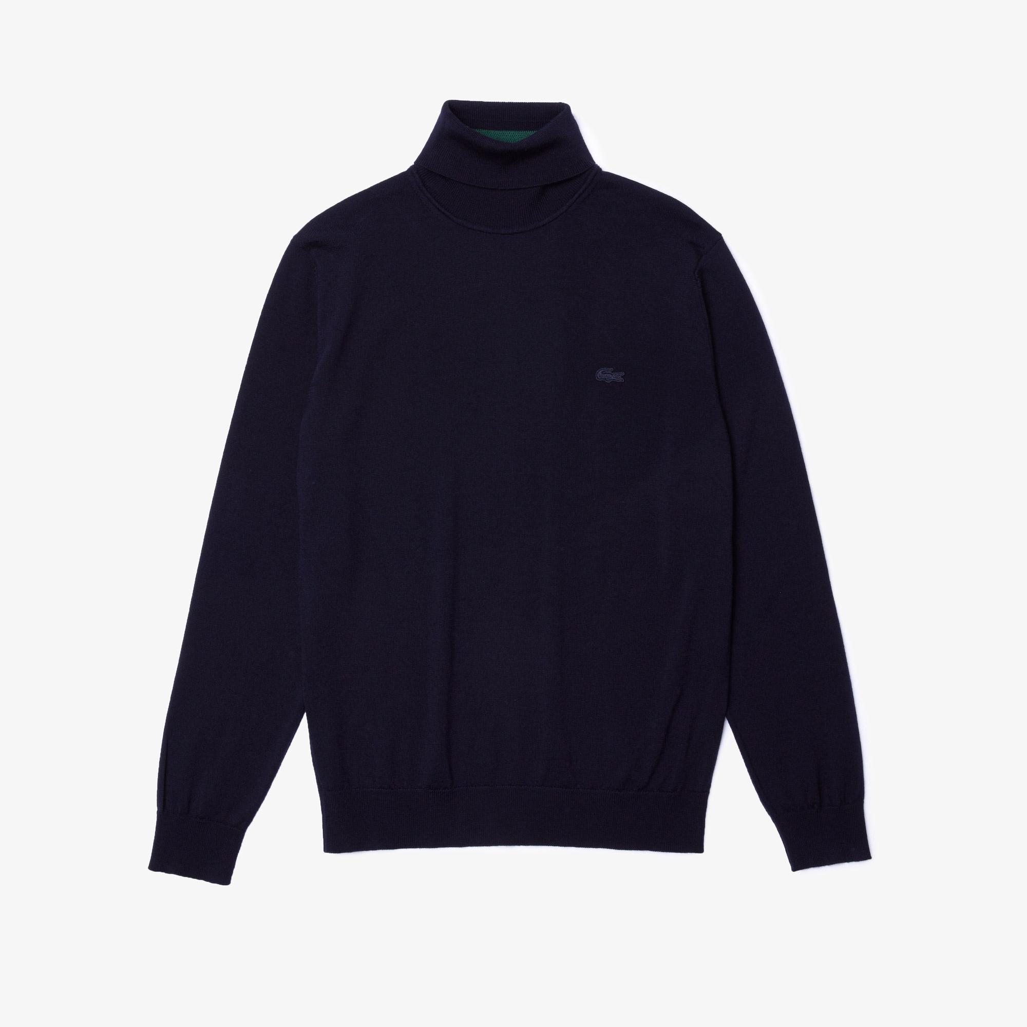Lacoste Merino Wool Roll Neck Sweater
