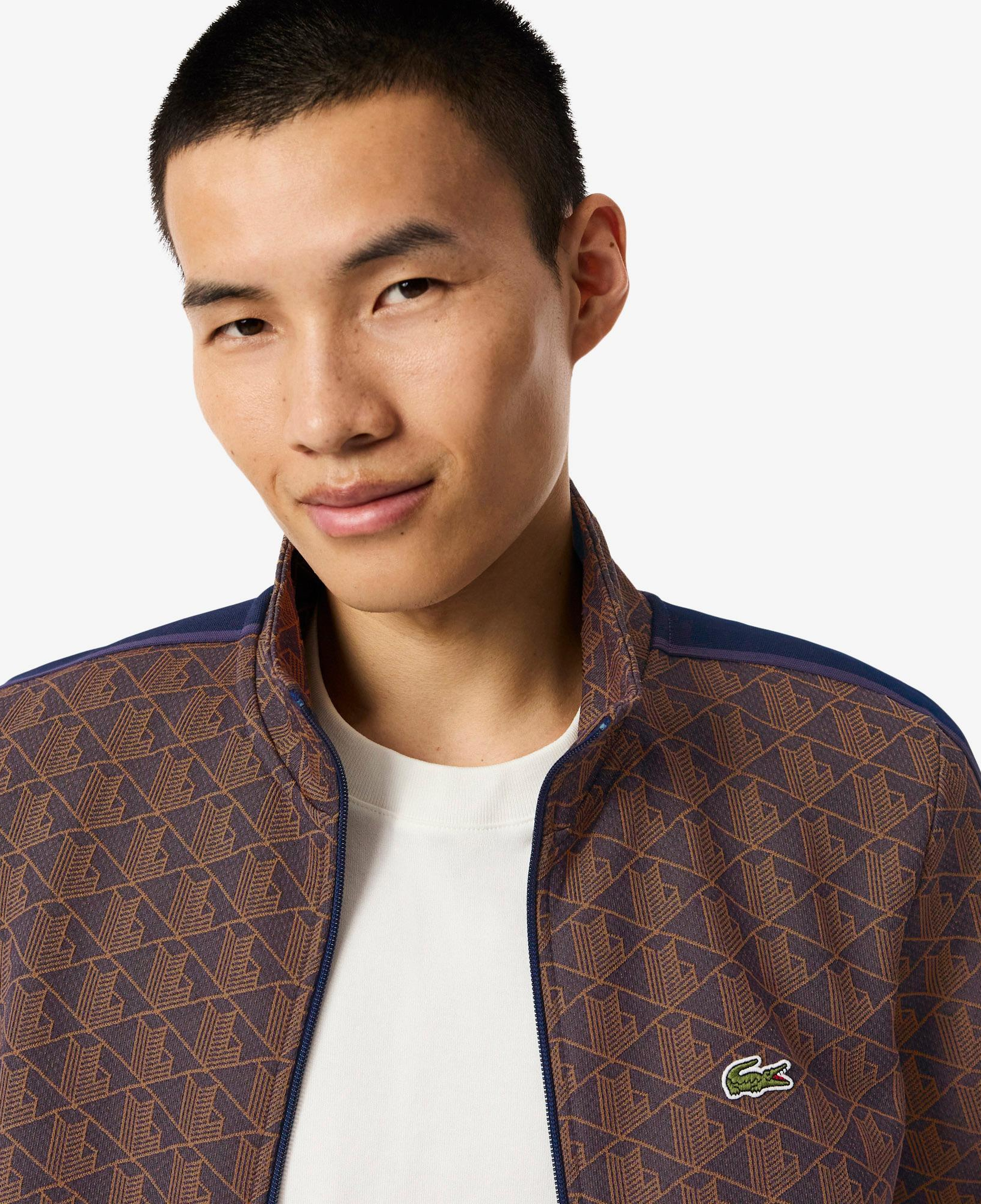 Lacoste Paris Fermuarlı Erkek Mor Sweatshirt