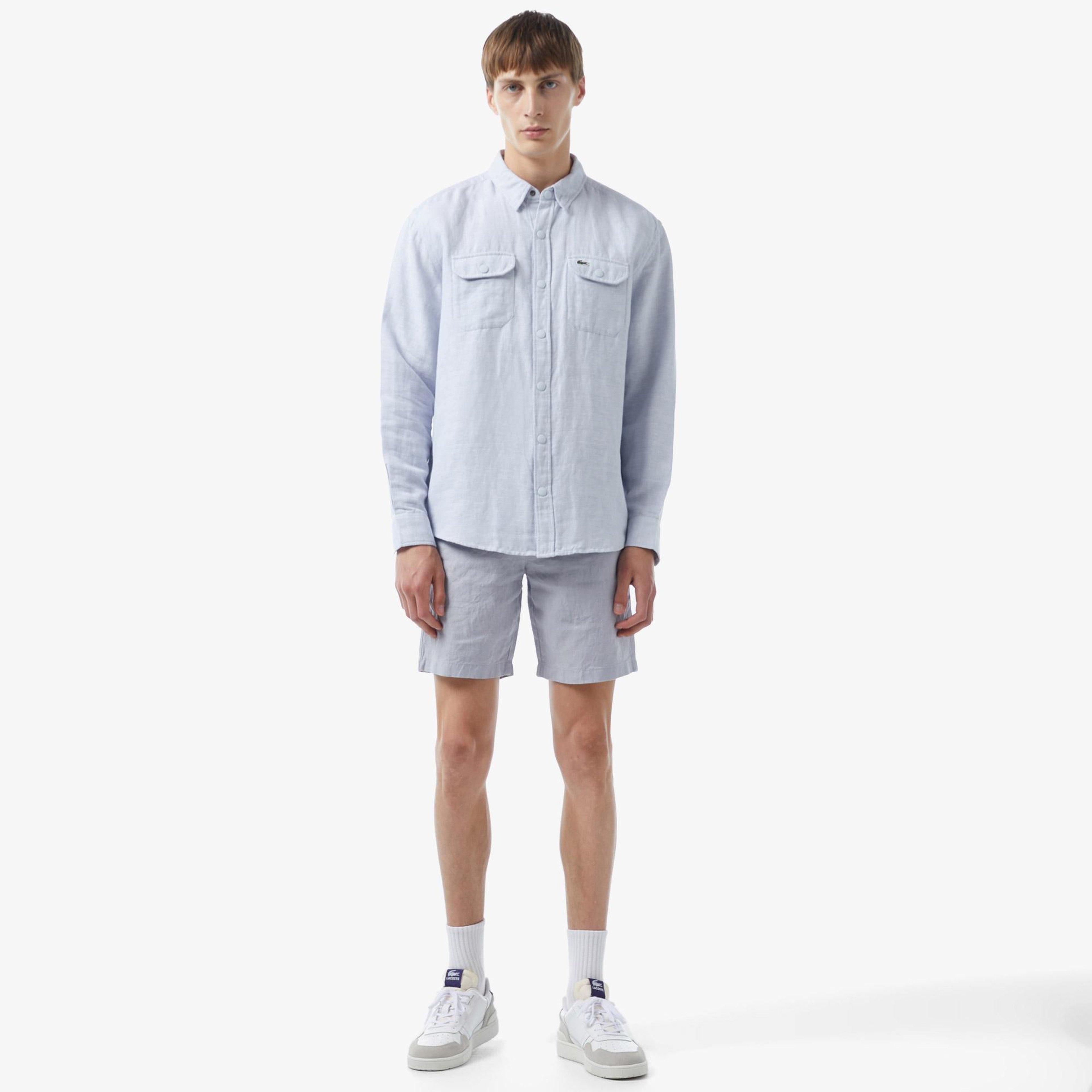 Lacoste Erkek Relaxed Fit Mavi Gömlek