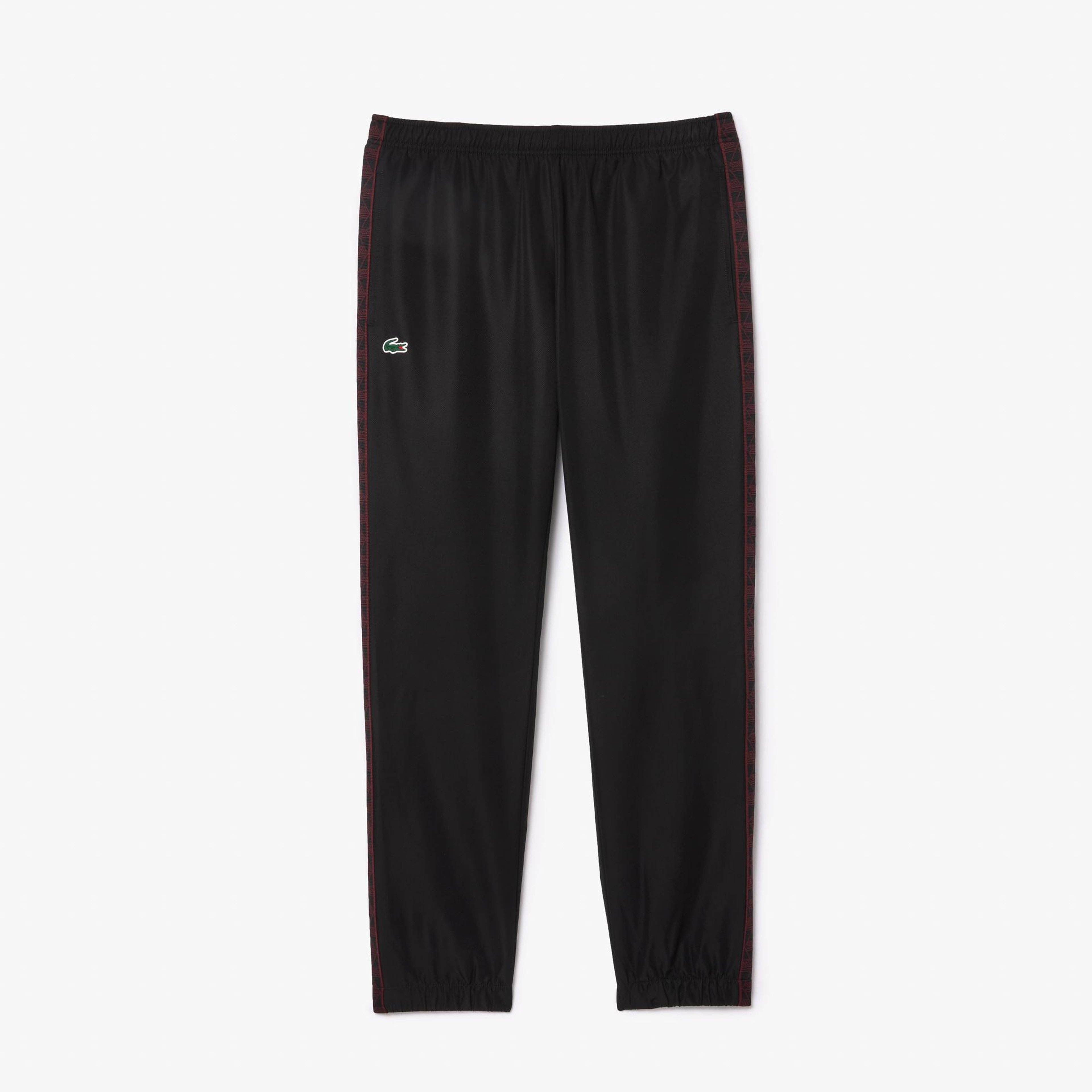 Erkek Relaxed Fit Baskılı Siyah Eşofman Altı