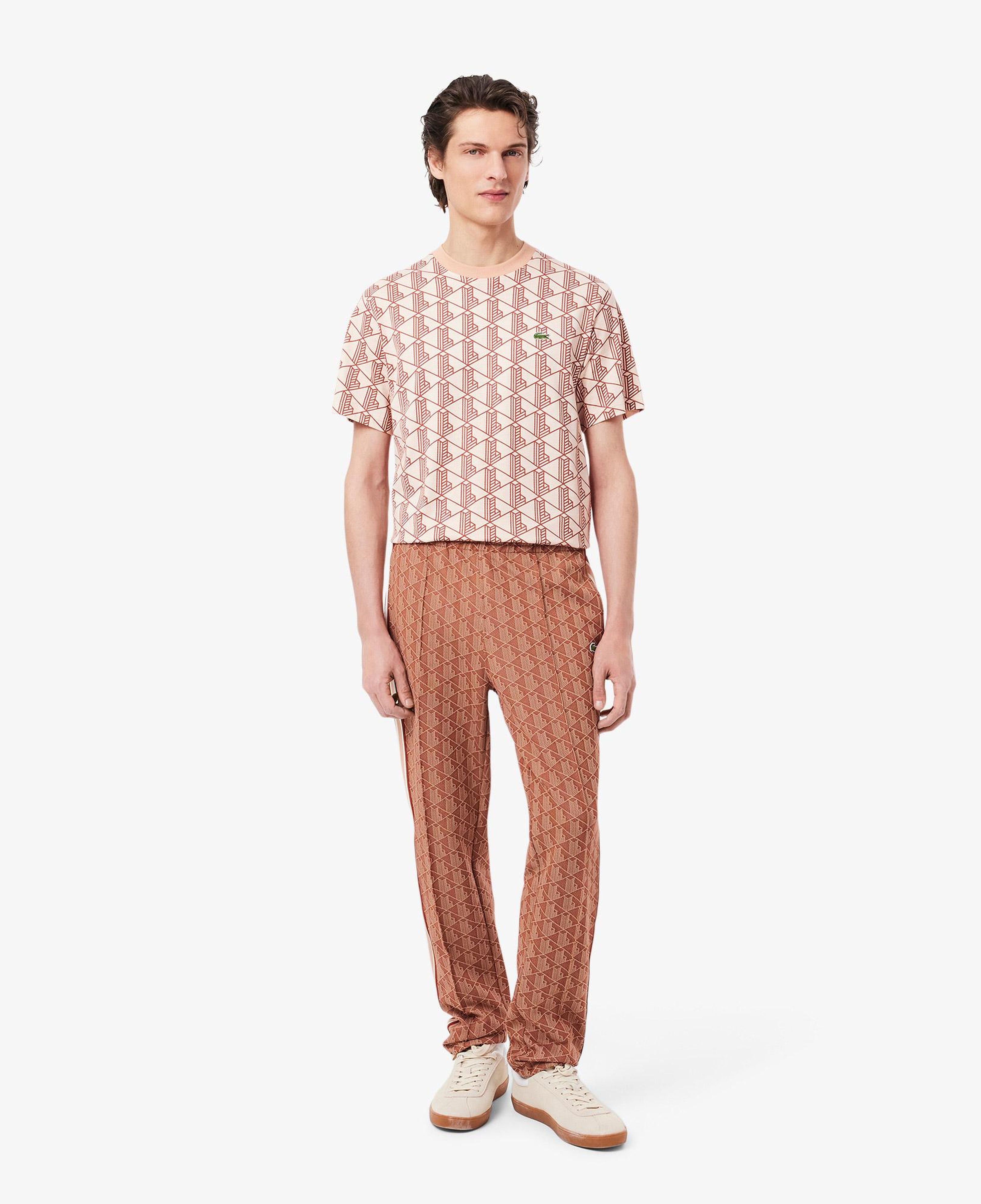 Erkek Regular Fit Monogram Kahverengi Eşofman Altı