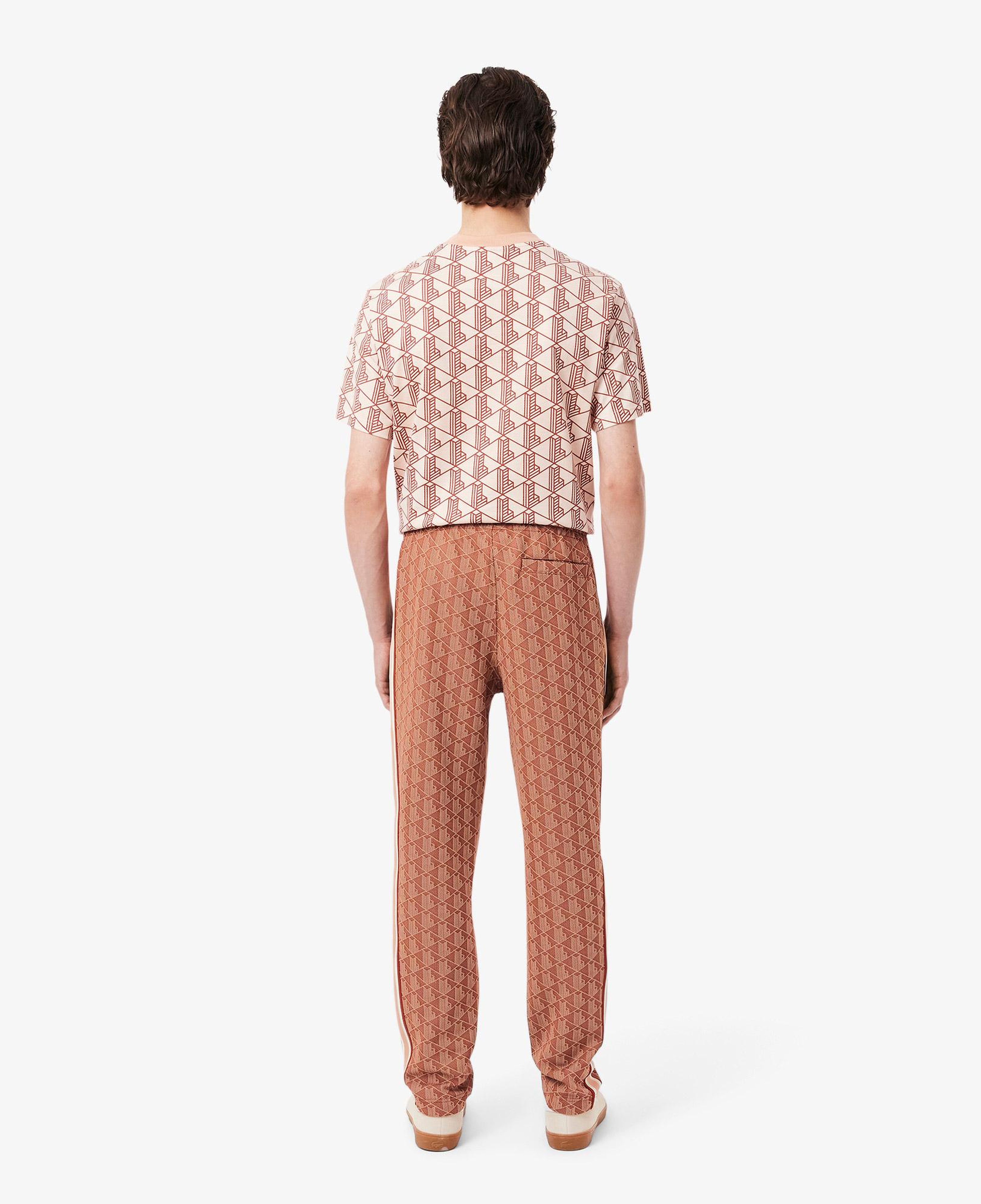 Erkek Regular Fit Monogram Kahverengi Eşofman Altı