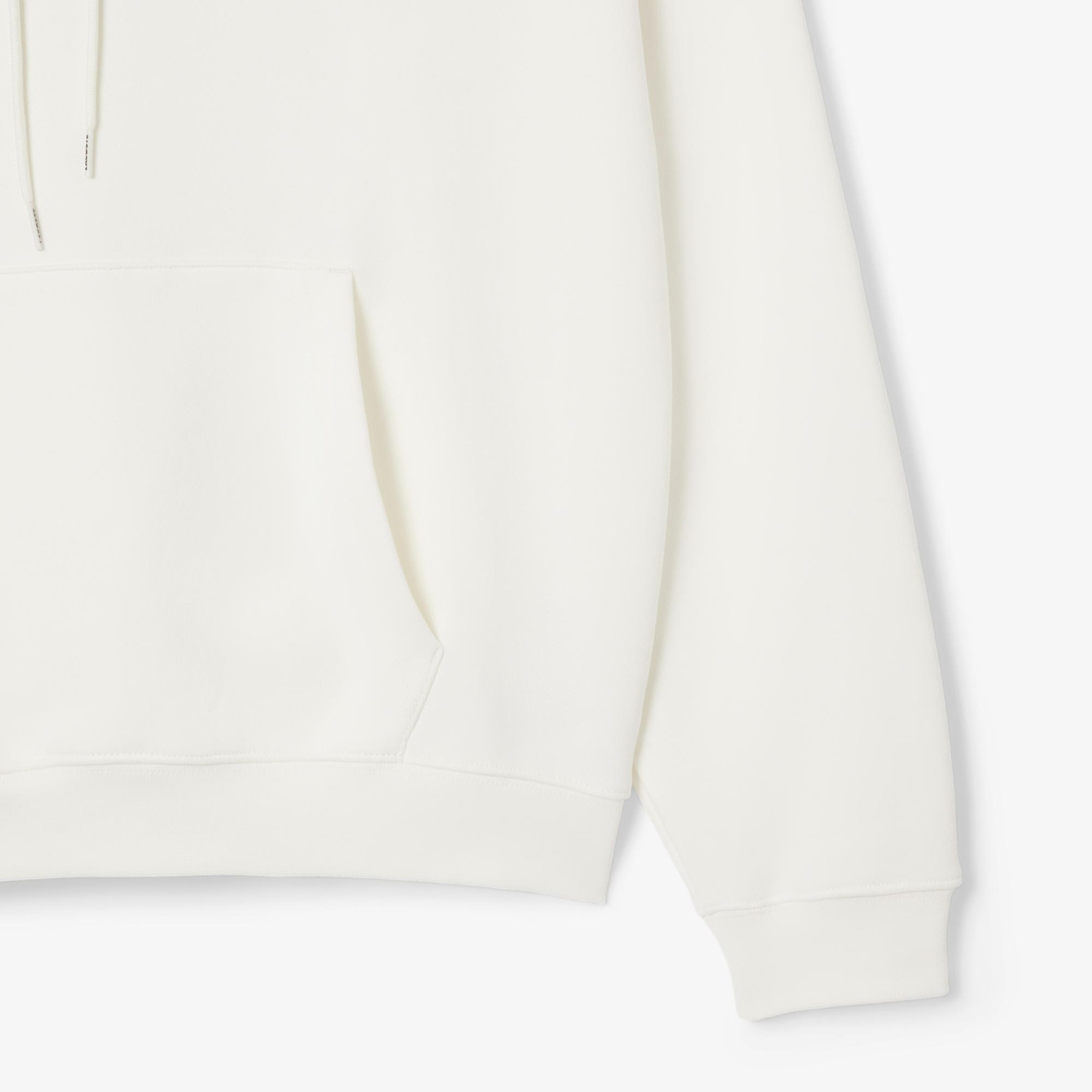 Lacoste Multi Print Fleece Erkek Beyaz Hoodie