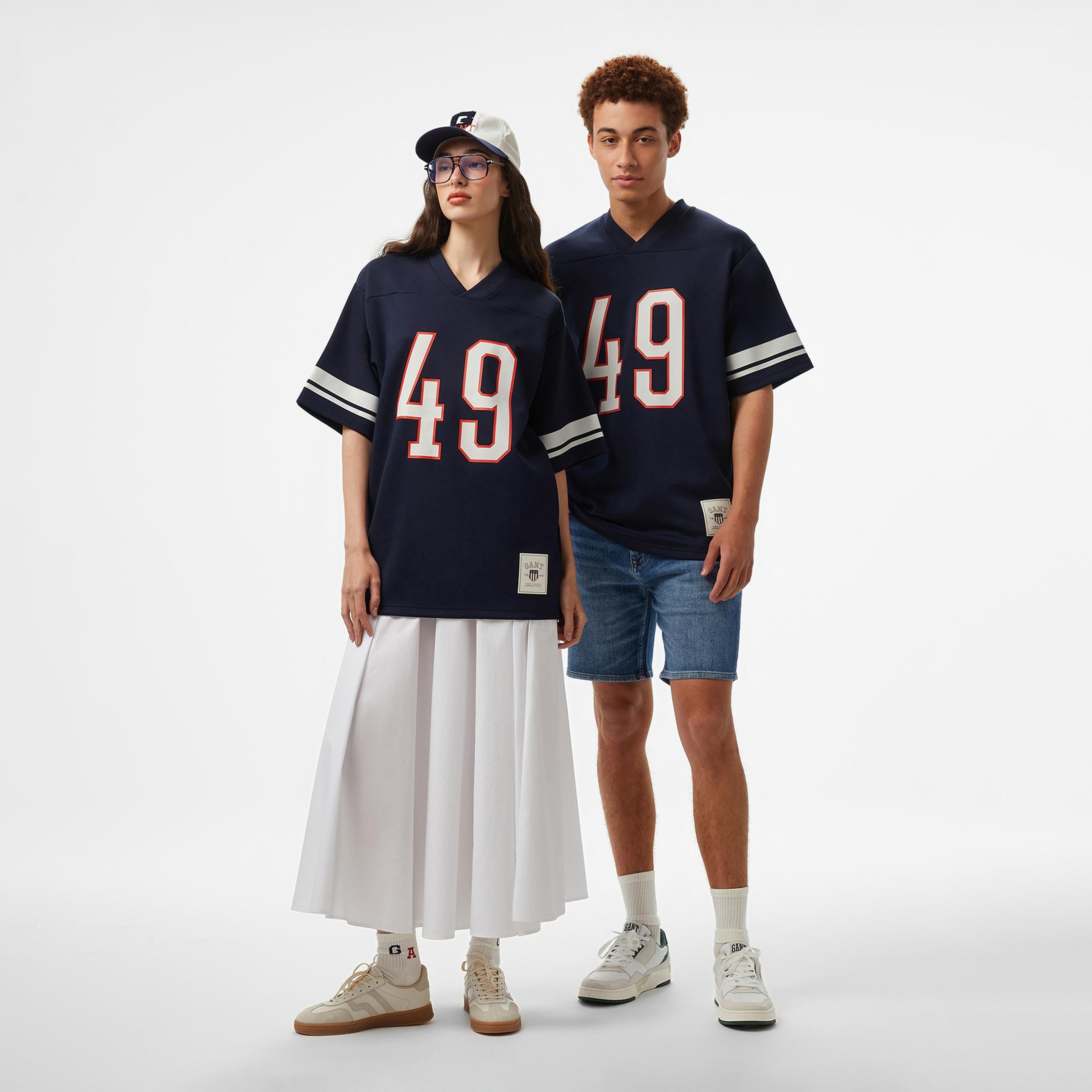 GANT Erkek Lacivert Oversize Fit T-Shirt