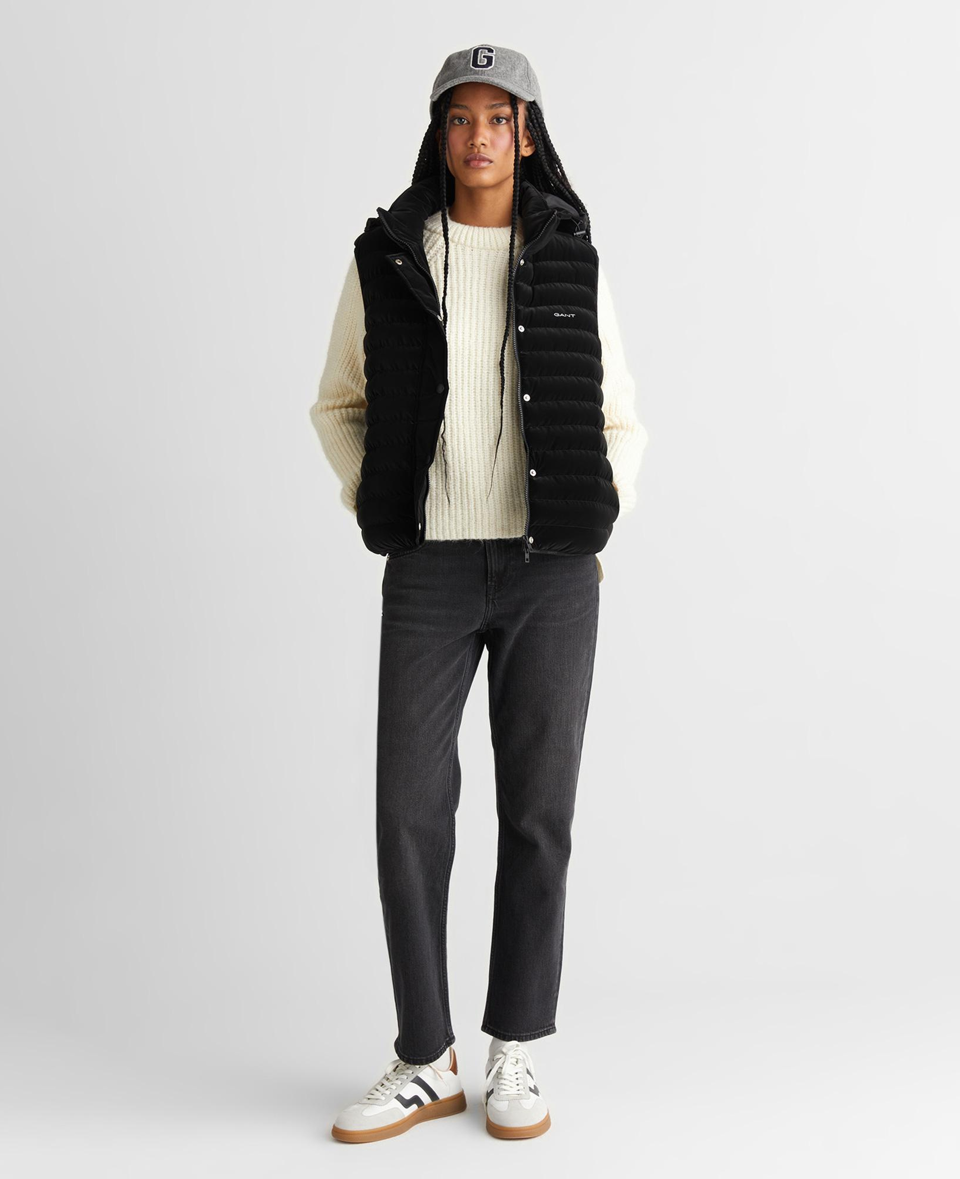 GANT Kadın Siyah Regular Fit Yelek