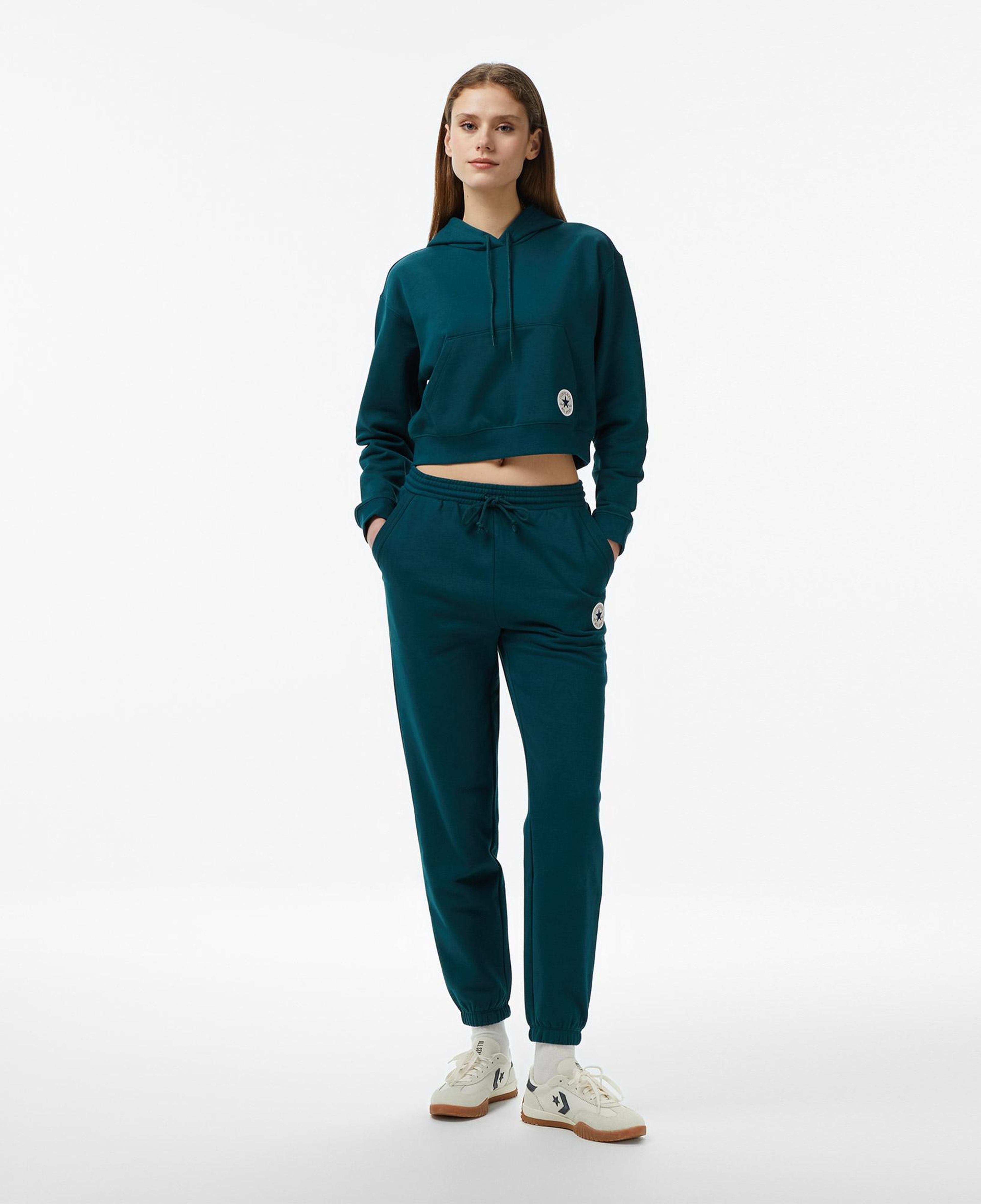 Converse Classic Kadın Yeşil Crop Sweatshirt