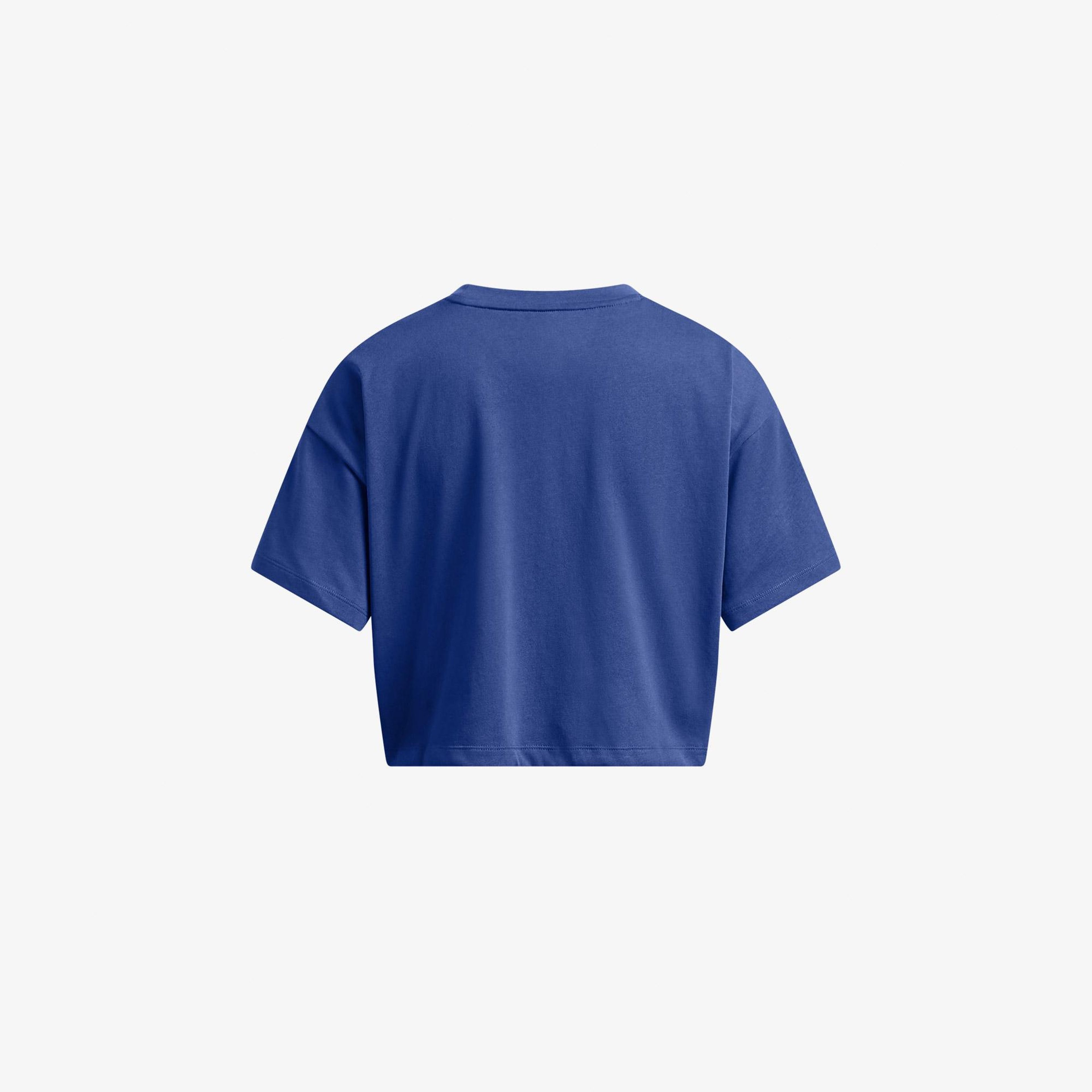 Under Armour Varsity Mix Heavyweight Kadın Mavi Antrenman T-Shirt