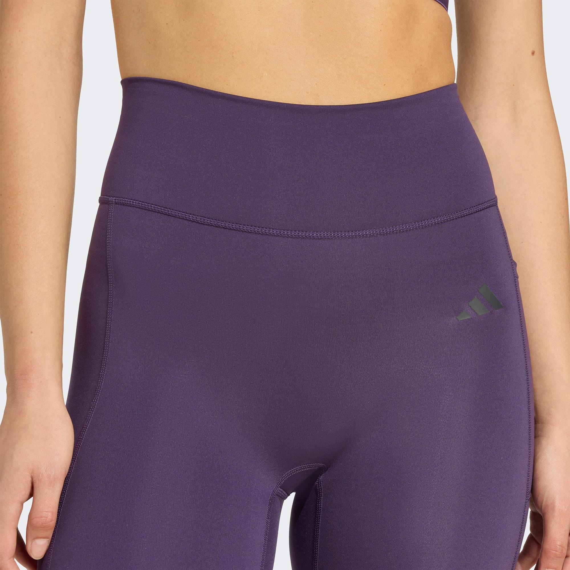 adidas Optime Essentials No Front Rise Seam 7-8 Kadın Mor Antrenman Taytı