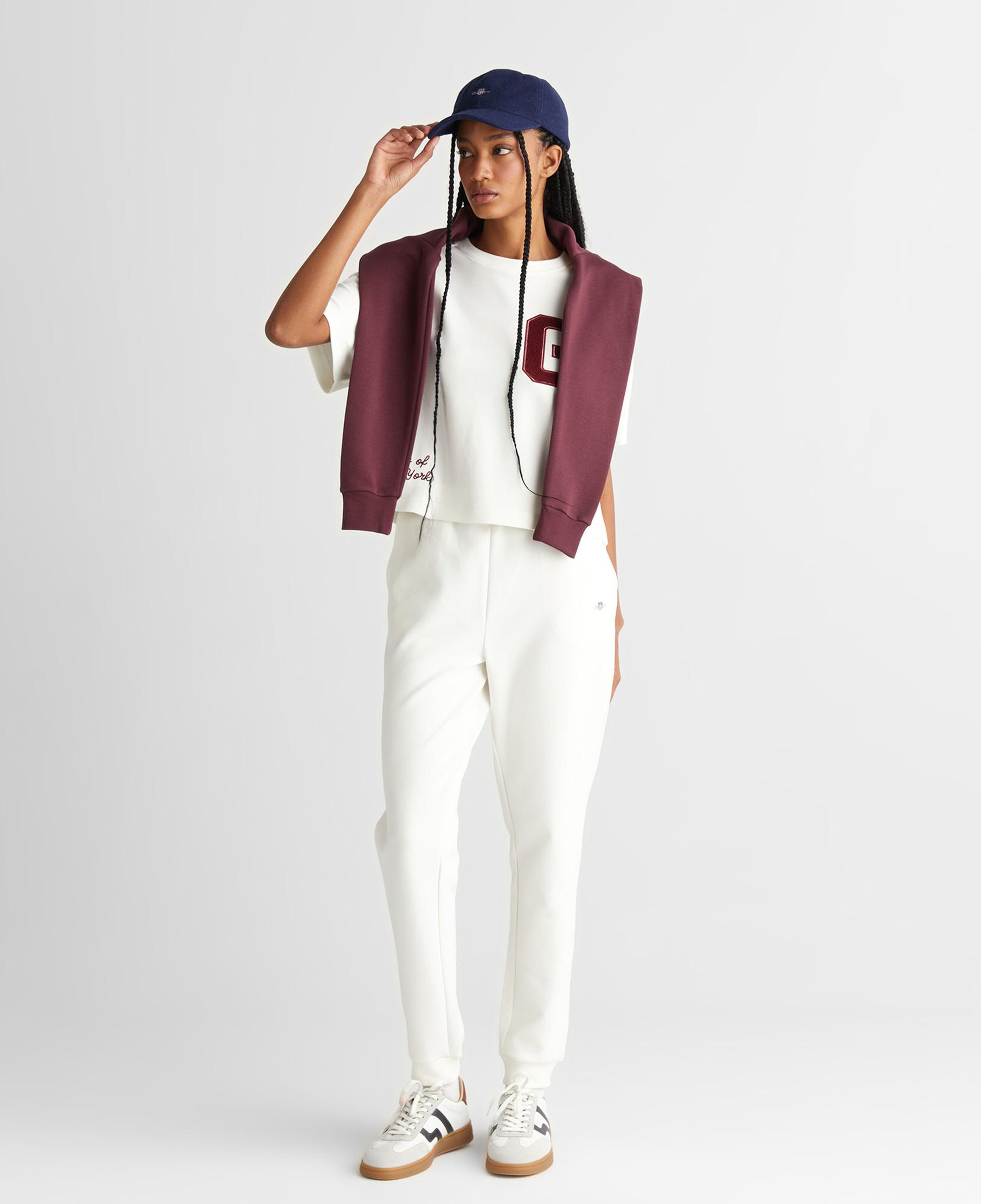 GANT Kadın Beyaz Regular Fit Eşofman Altı