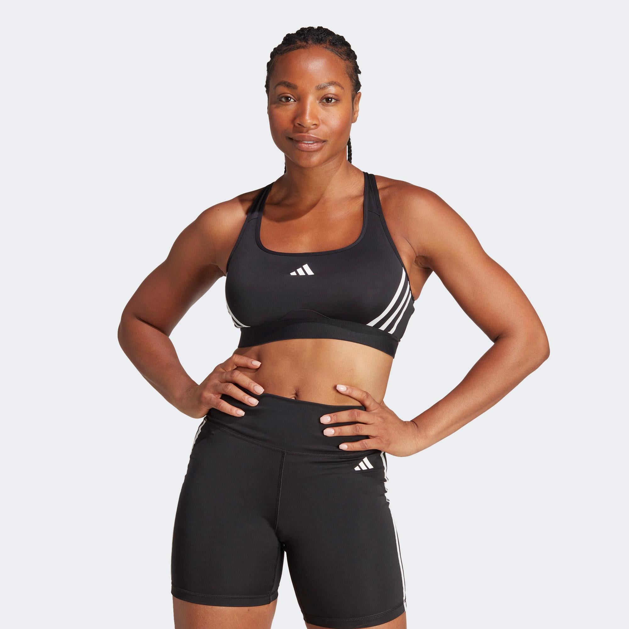 adidas Power Impact 3S Kadın Siyah Antrenman Bra