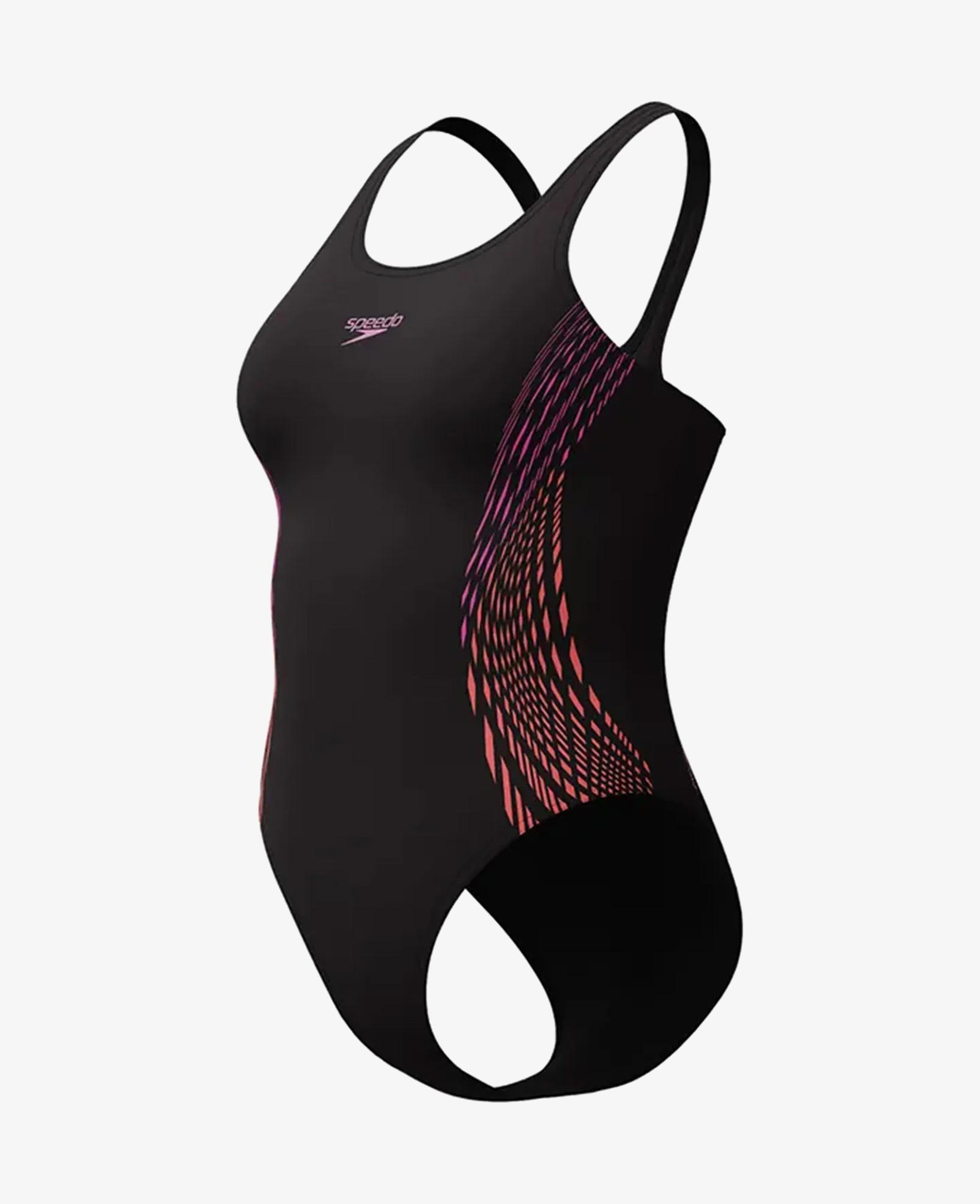 Speedo Placement Muscleback Kadın Mor Yüzücü Mayosu