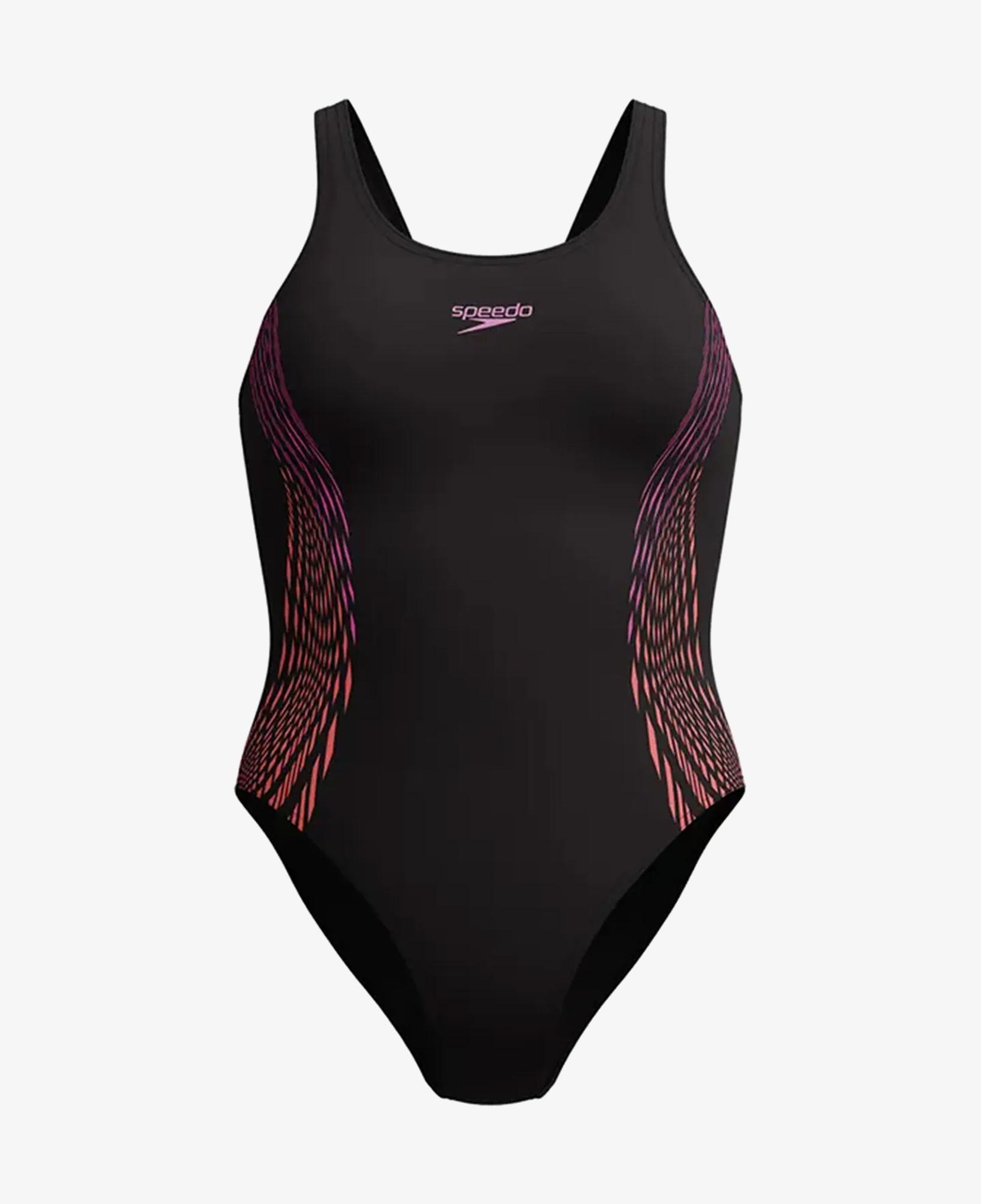 Speedo Placement Muscleback Kadın Mor Yüzücü Mayosu