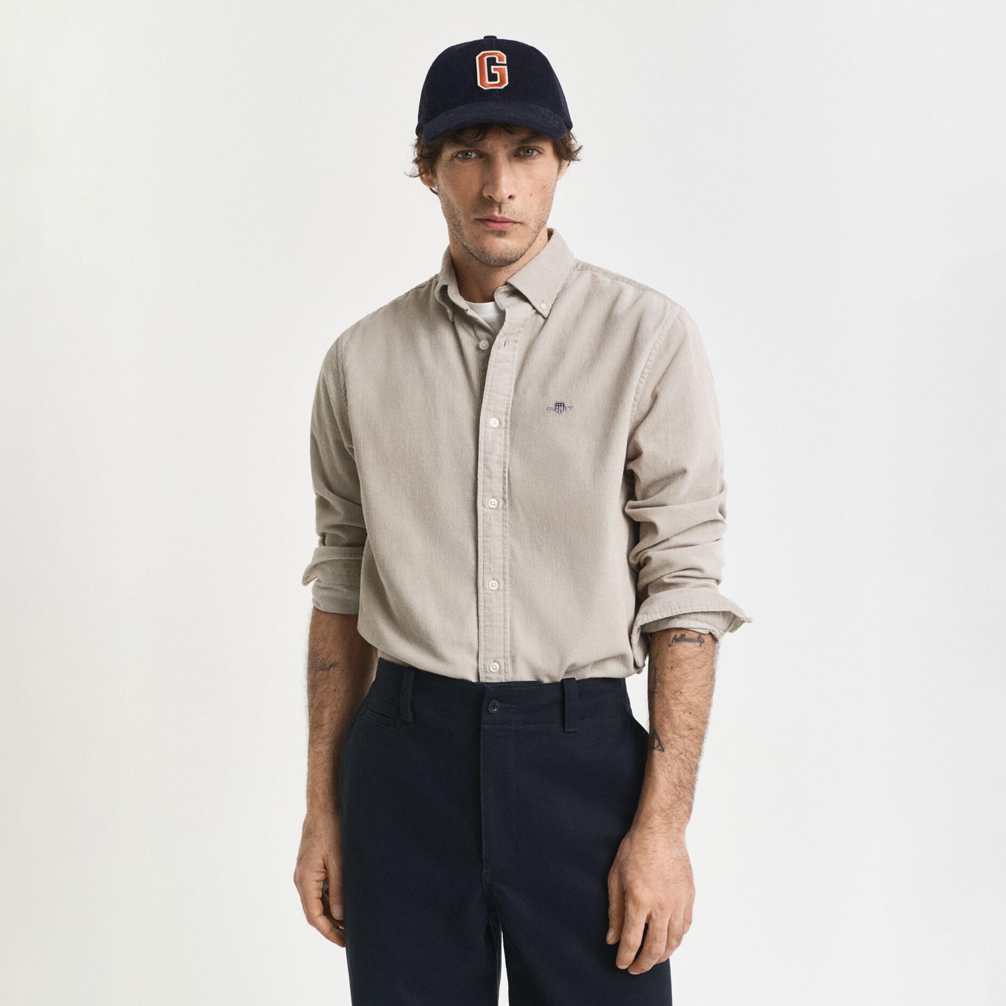 GANT Erkek Bej Regular Fit Düğmeli Gömlek