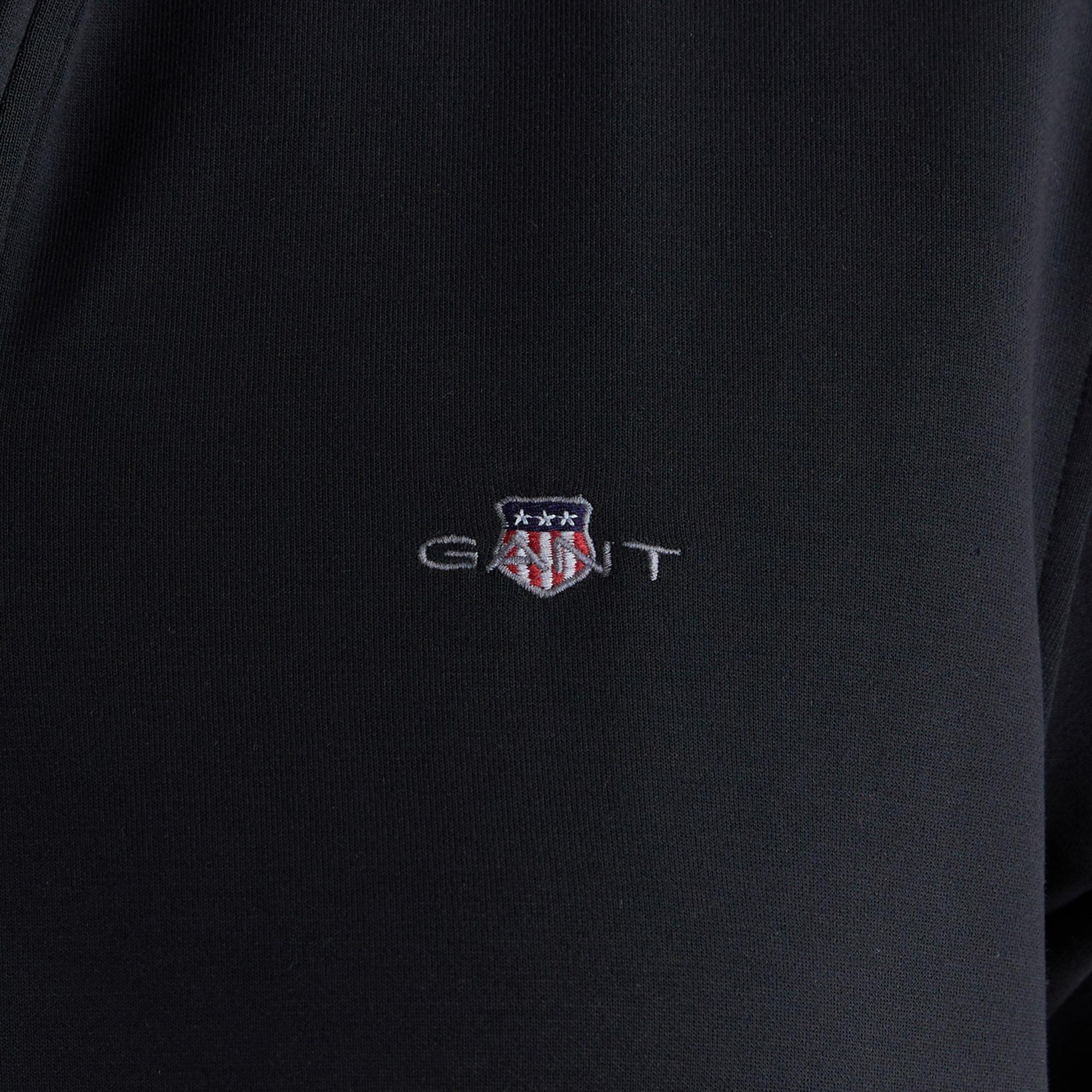 GANT Kadın Siyah Regular Fit Yarım Fermuarlı Elbise