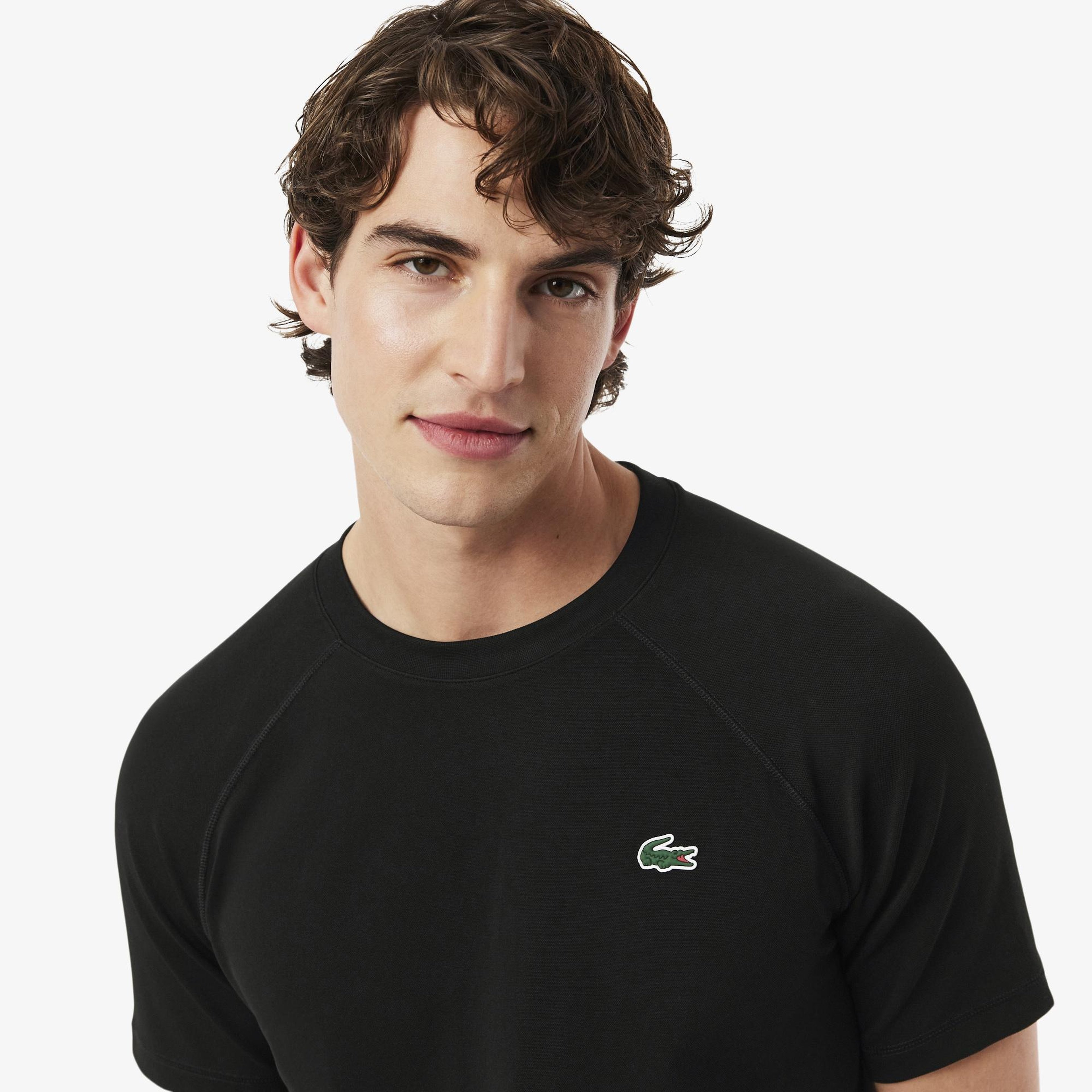 Lacoste Erkek Regular Fit Bisiklet Yaka Siyah T-Shirt