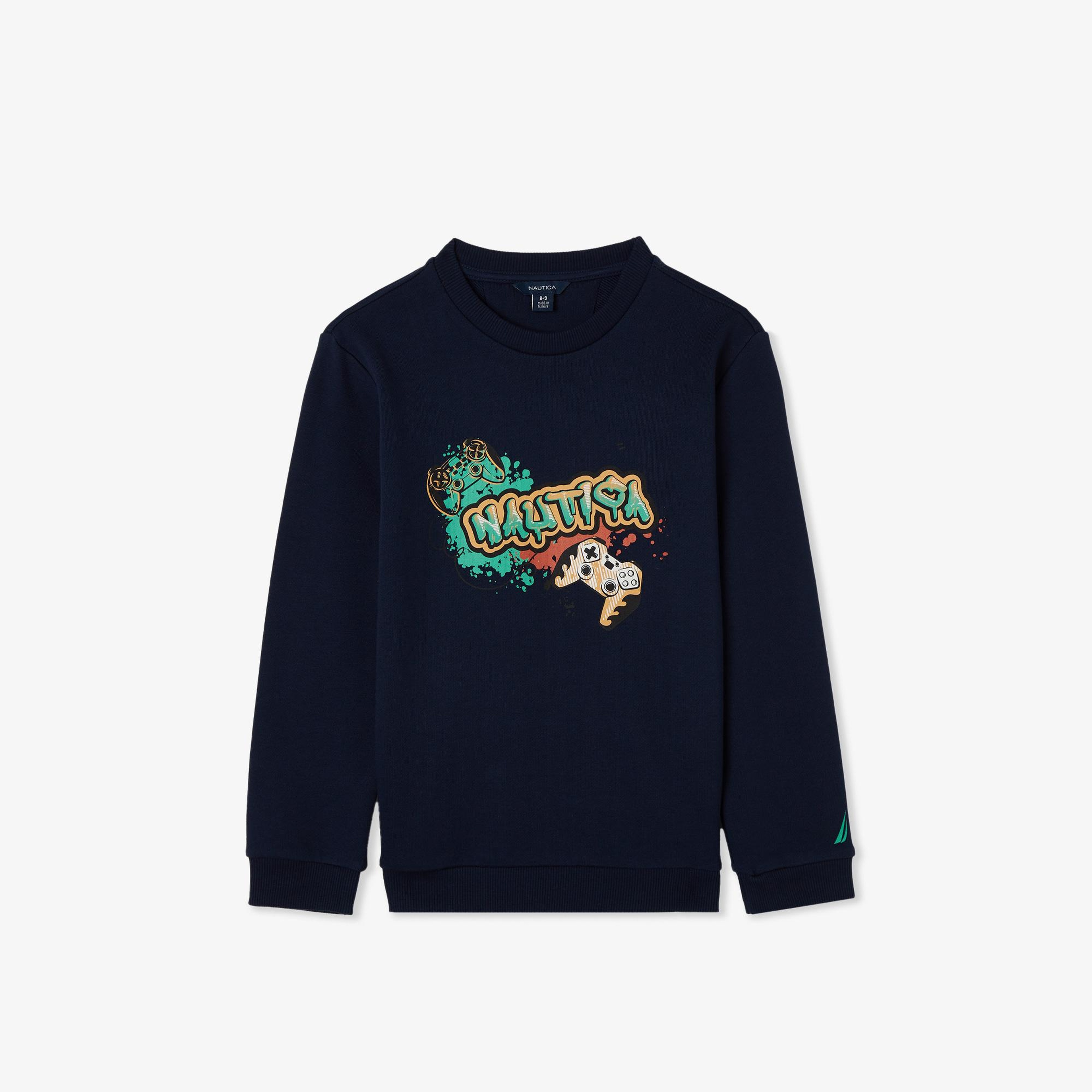 Nautica Knit Active Top Çocuk Lacivert Sweatshirt