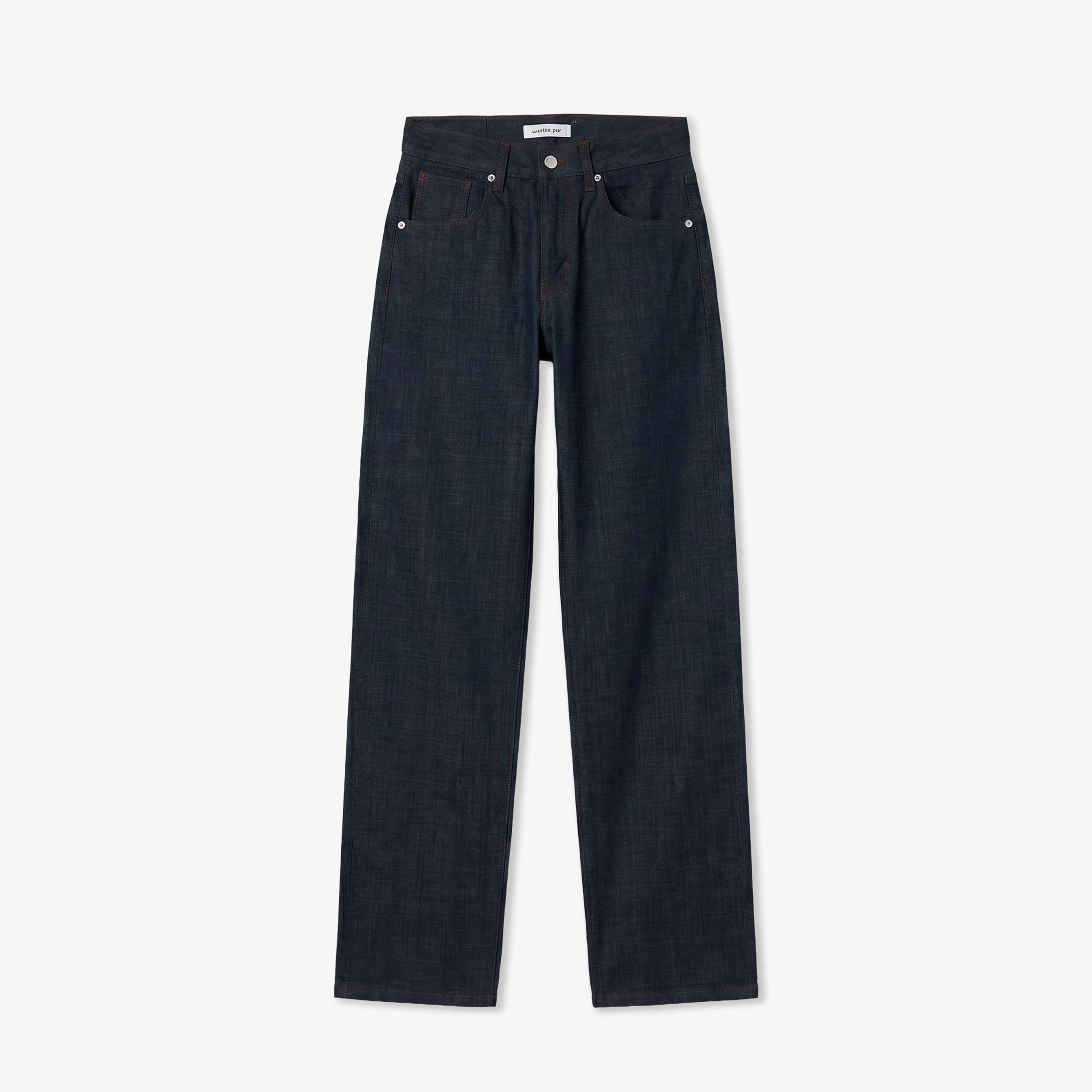 Kadın Regular Fit Koyu Mavi Jean Pantolon