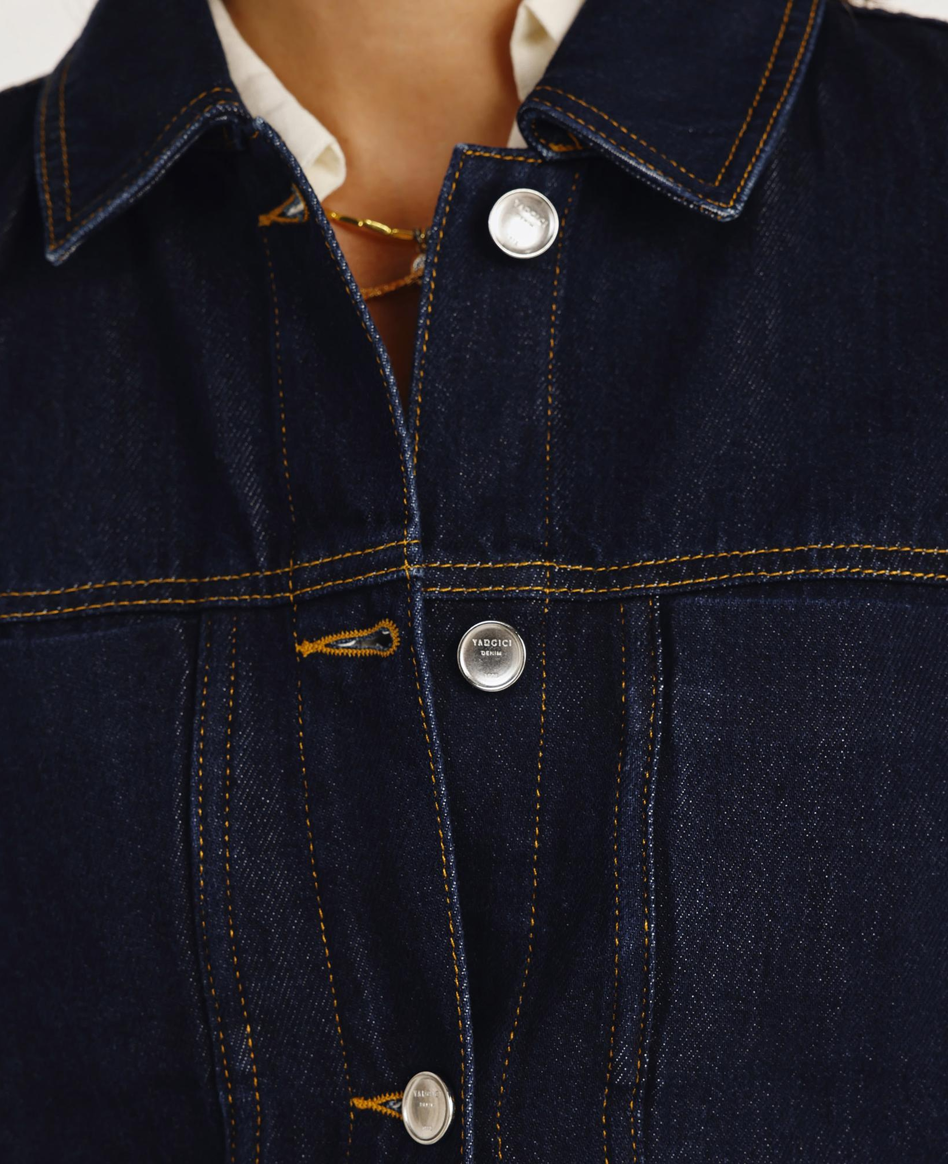 YARGICI Dikiş Detaylı Denim Ceket