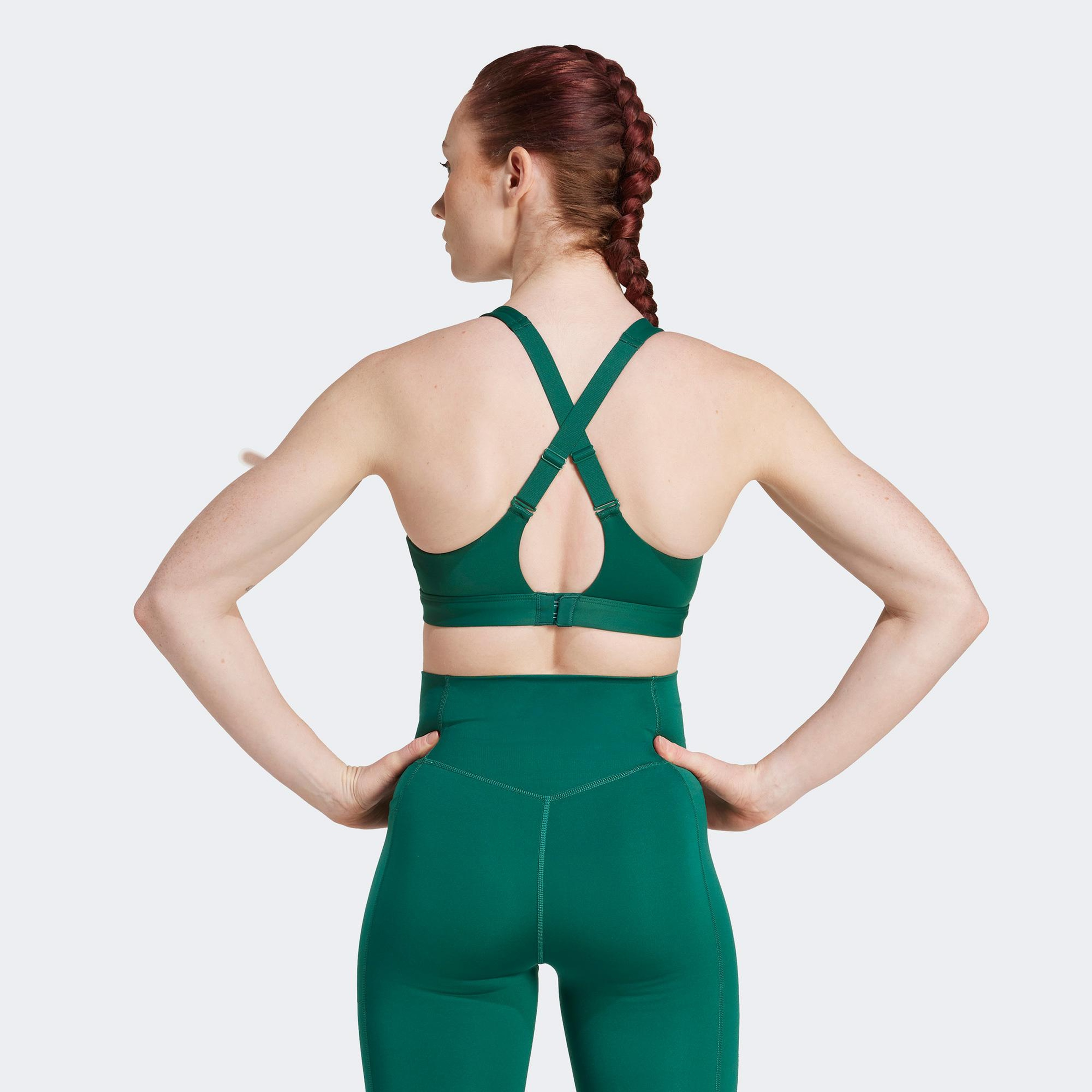 adidas TLRDREACT Training  Kadın Yeşil Antrenman Bra