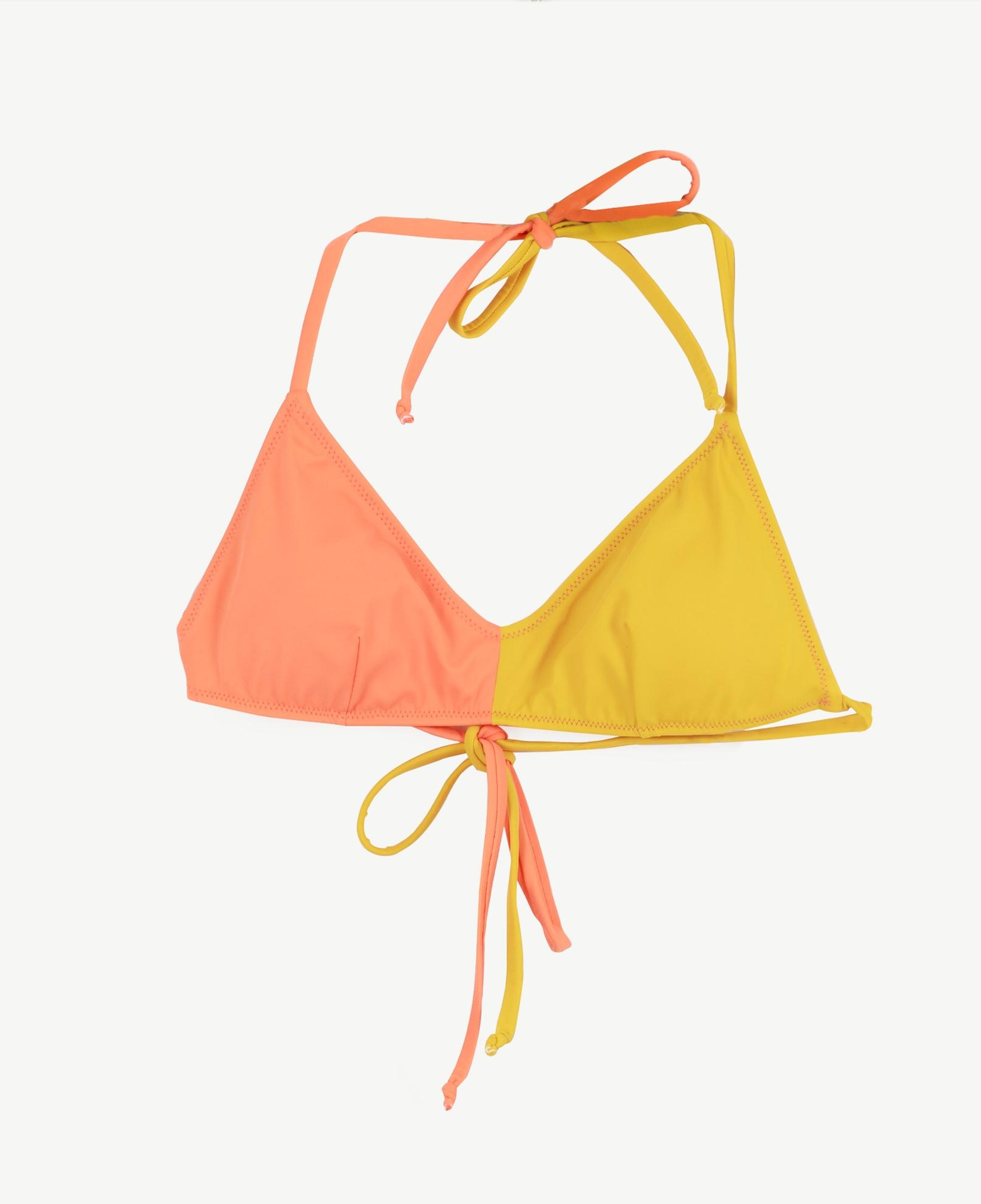 YARGICI Renk Bloklu Bikini Üst