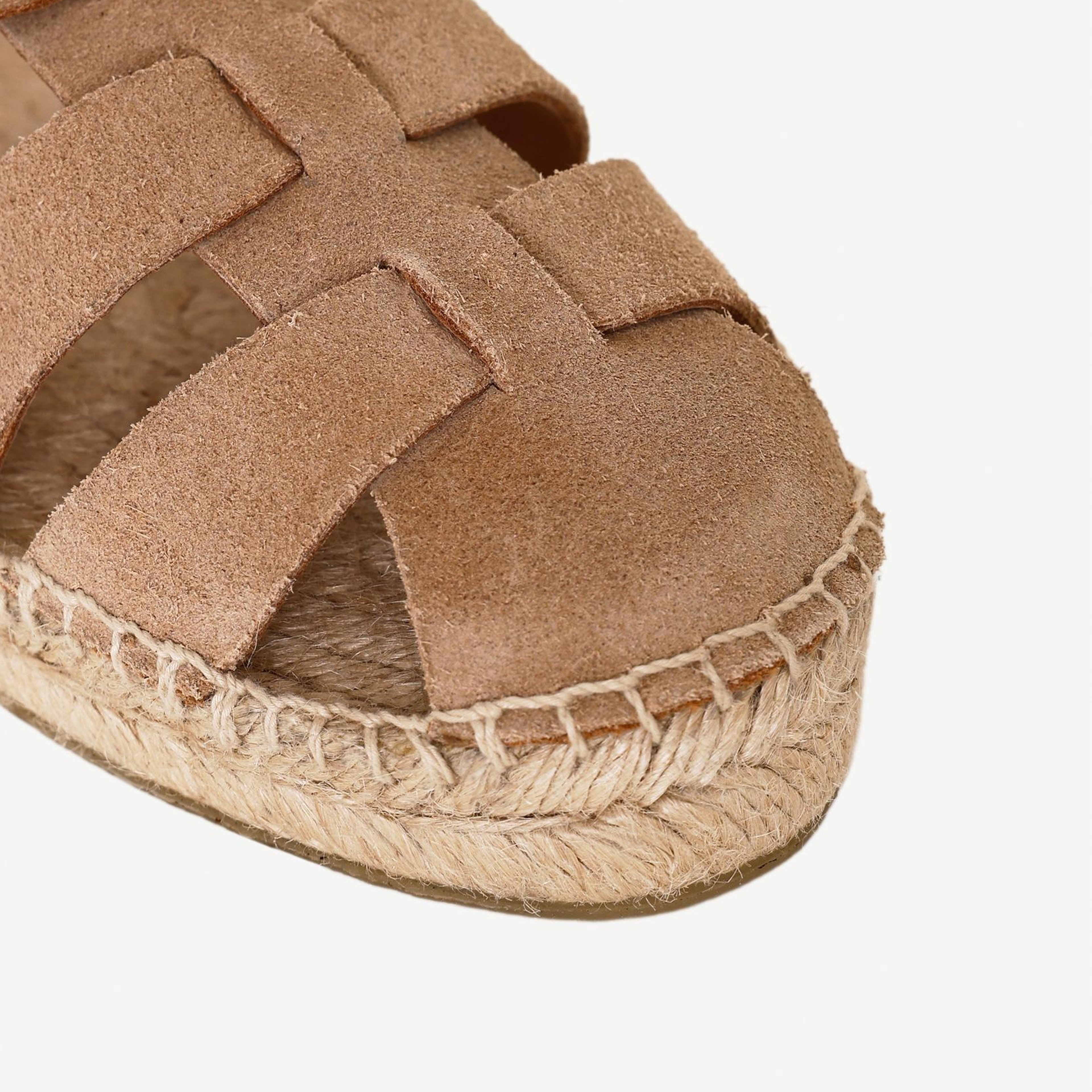 YARGICI Süet Kafesli Espadril