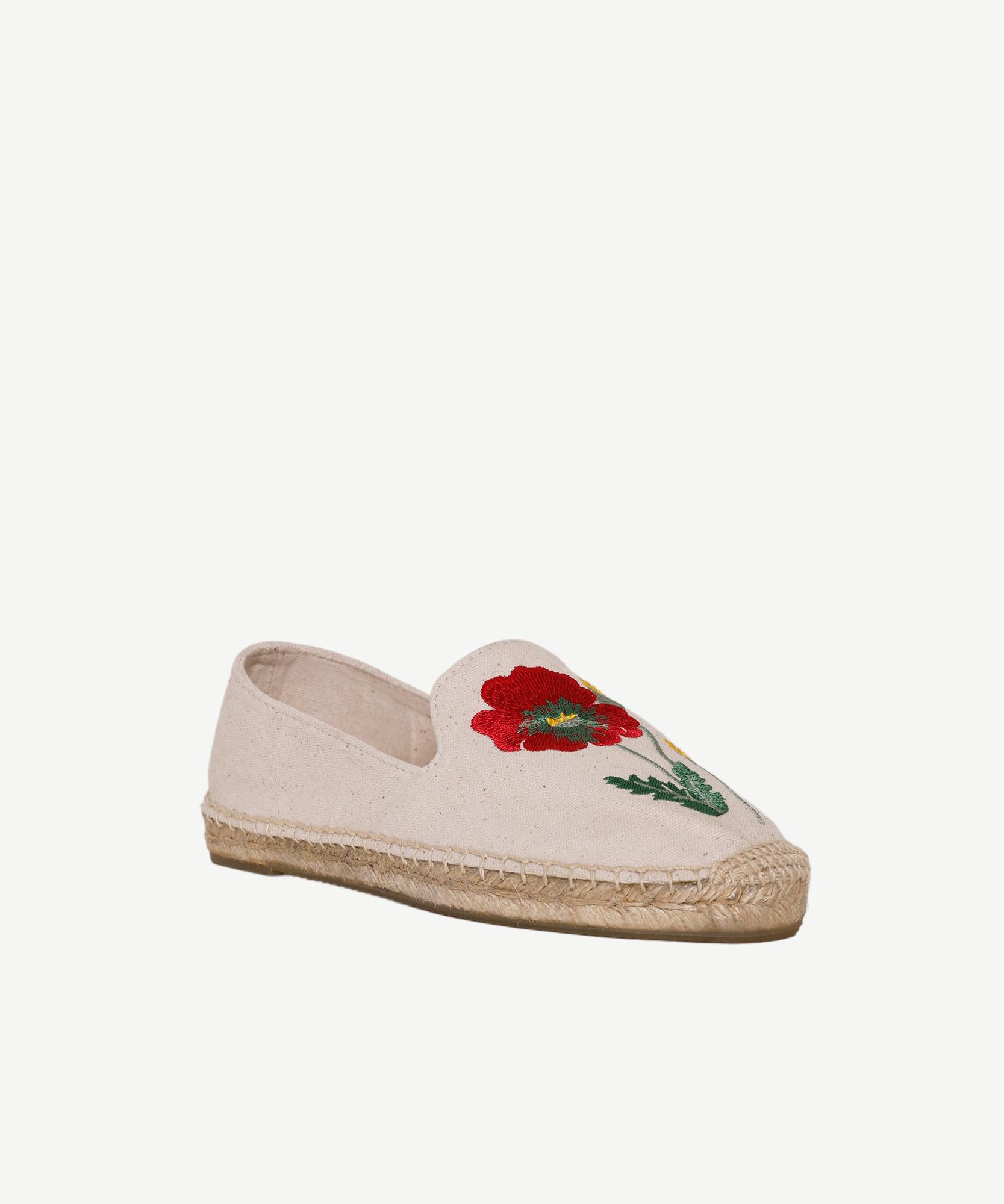 YARGICI Çiçek Desenli Nakış İşleme Espadril