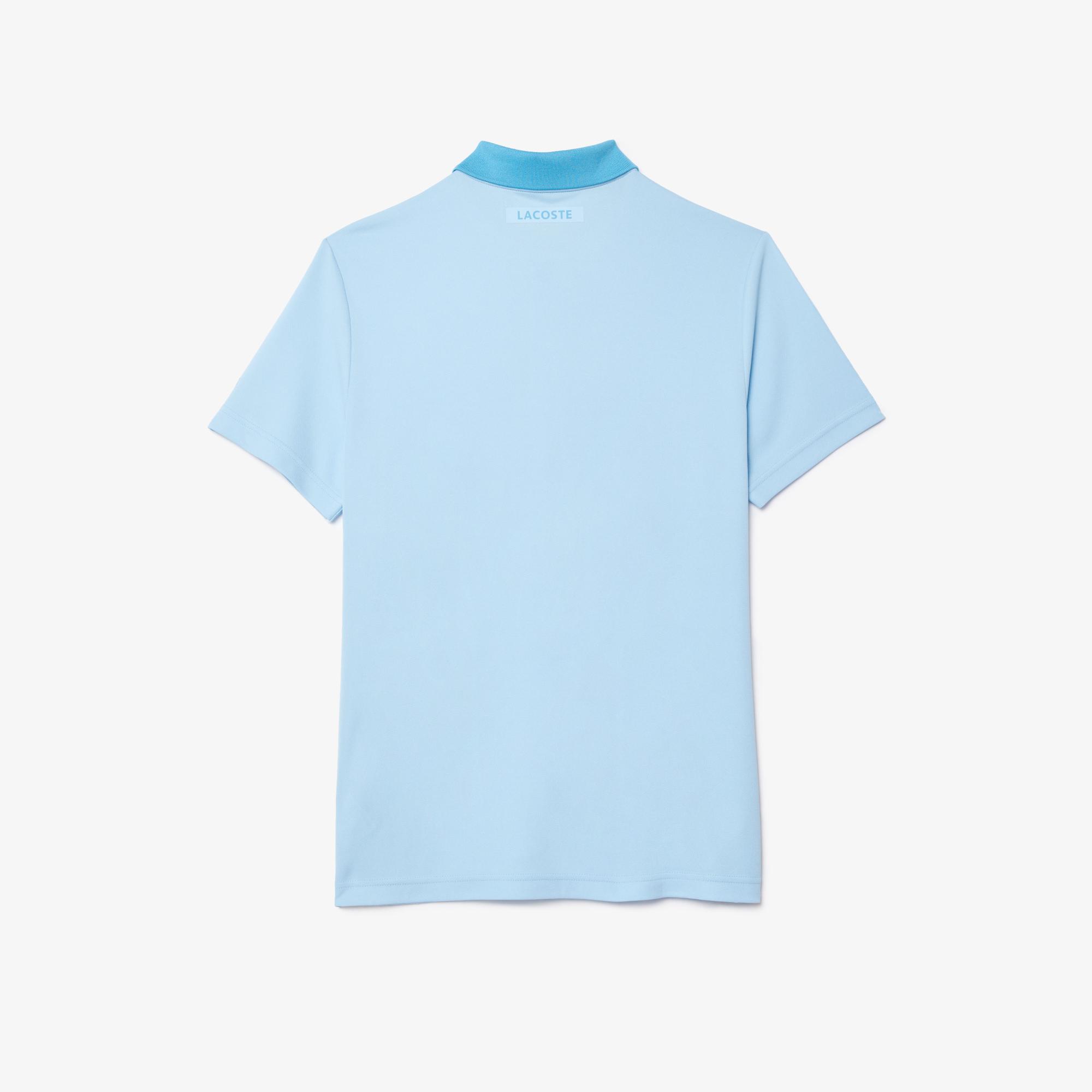 Erkek Regular Fit Baskılı Mavi Polo