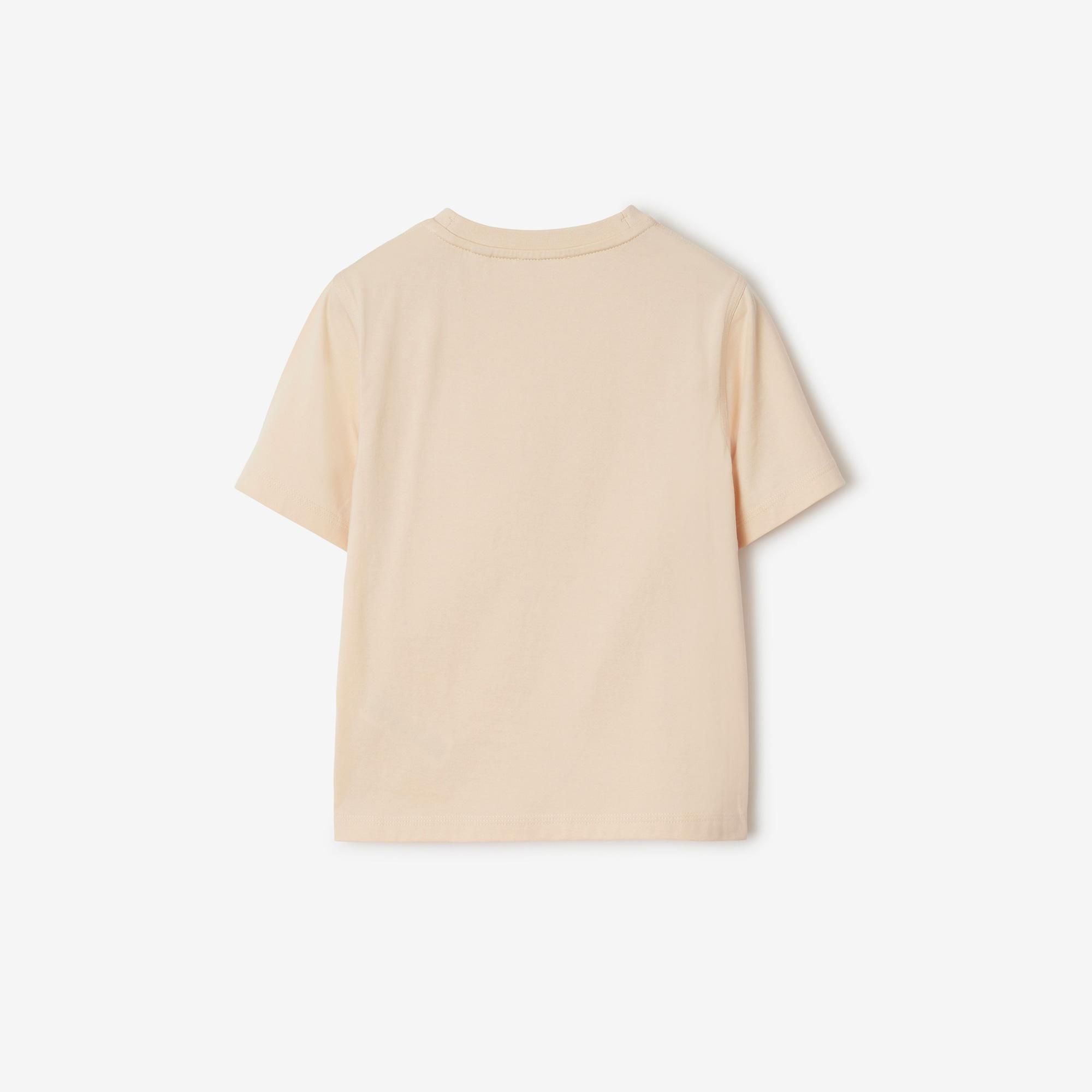 Burberry Cedar Logo Cotton Çocuk Krem T-Shirt