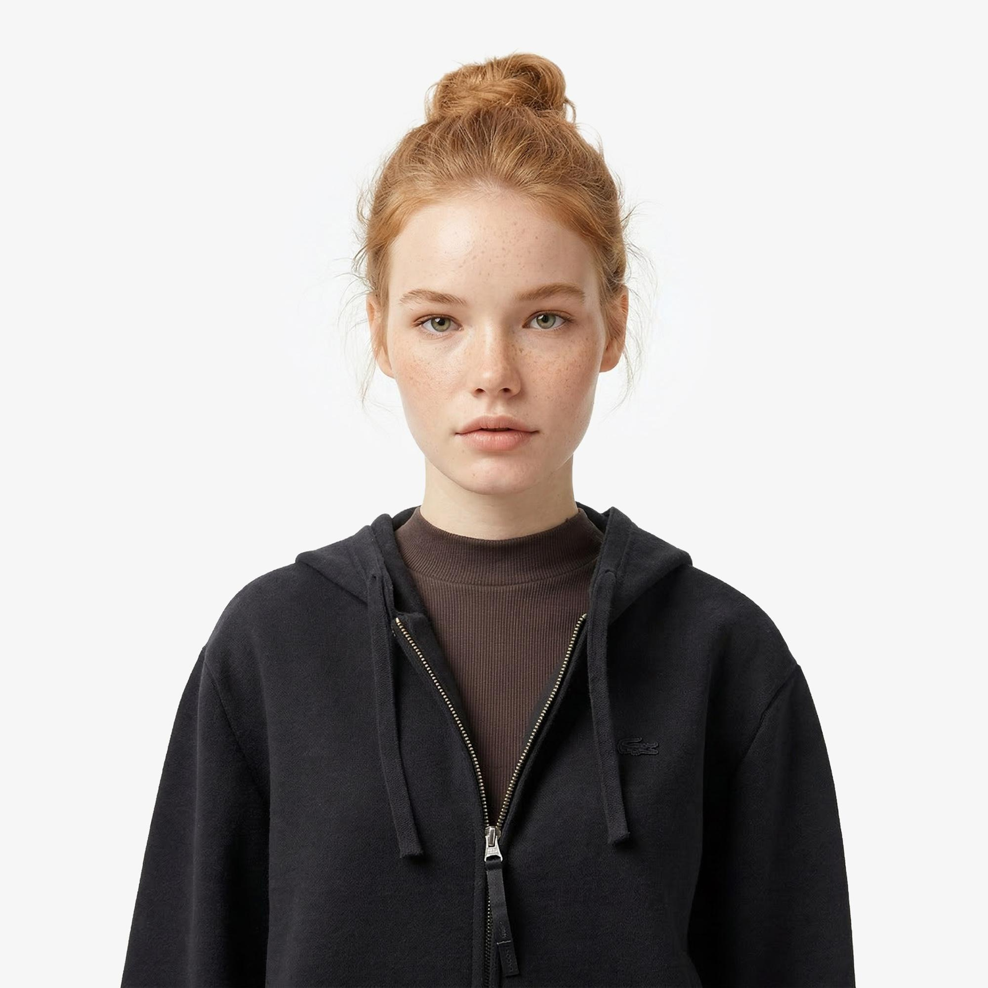 Lacoste Classic Fit Kadın Siyah Hırka