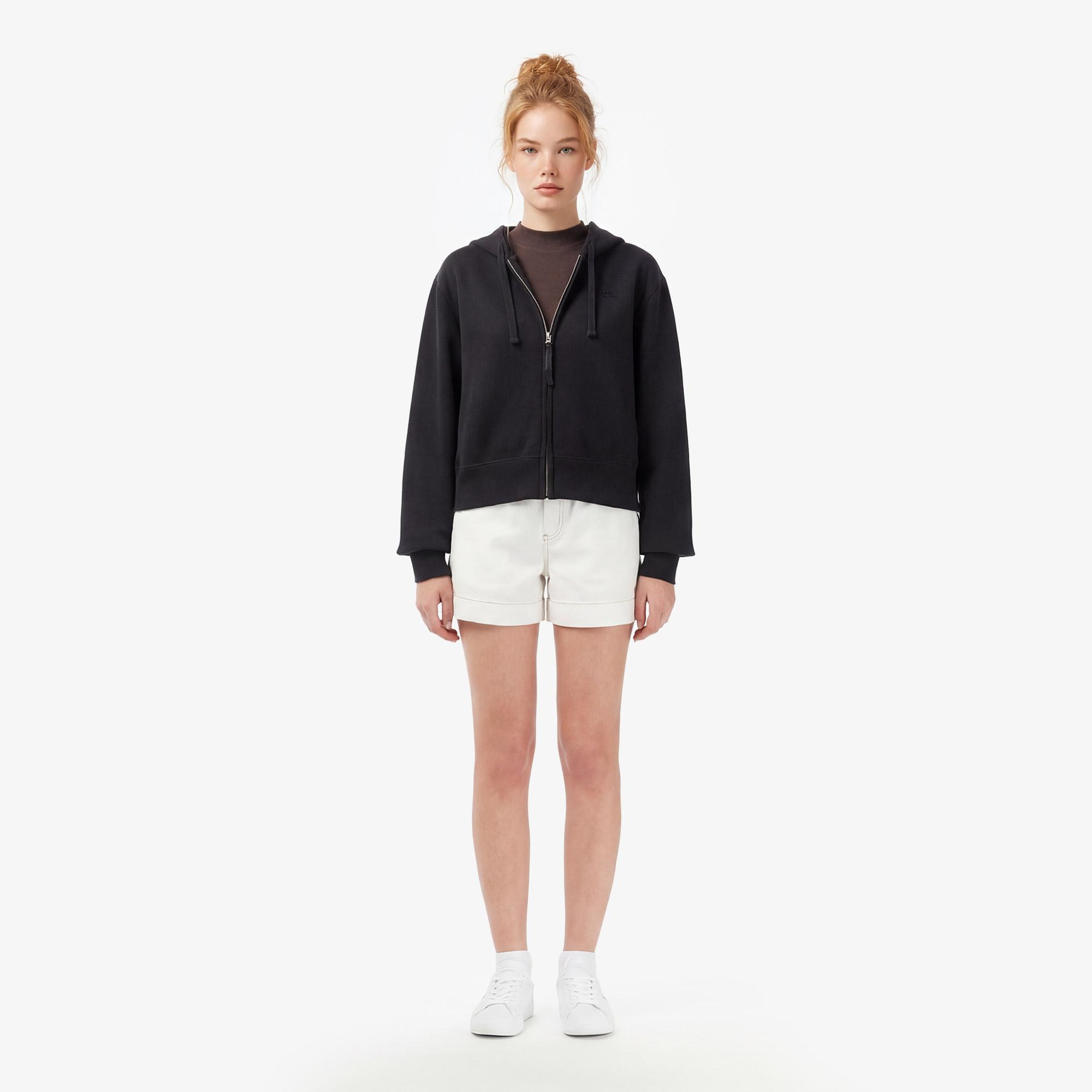 Lacoste Classic Fit Kadın Siyah Hırka