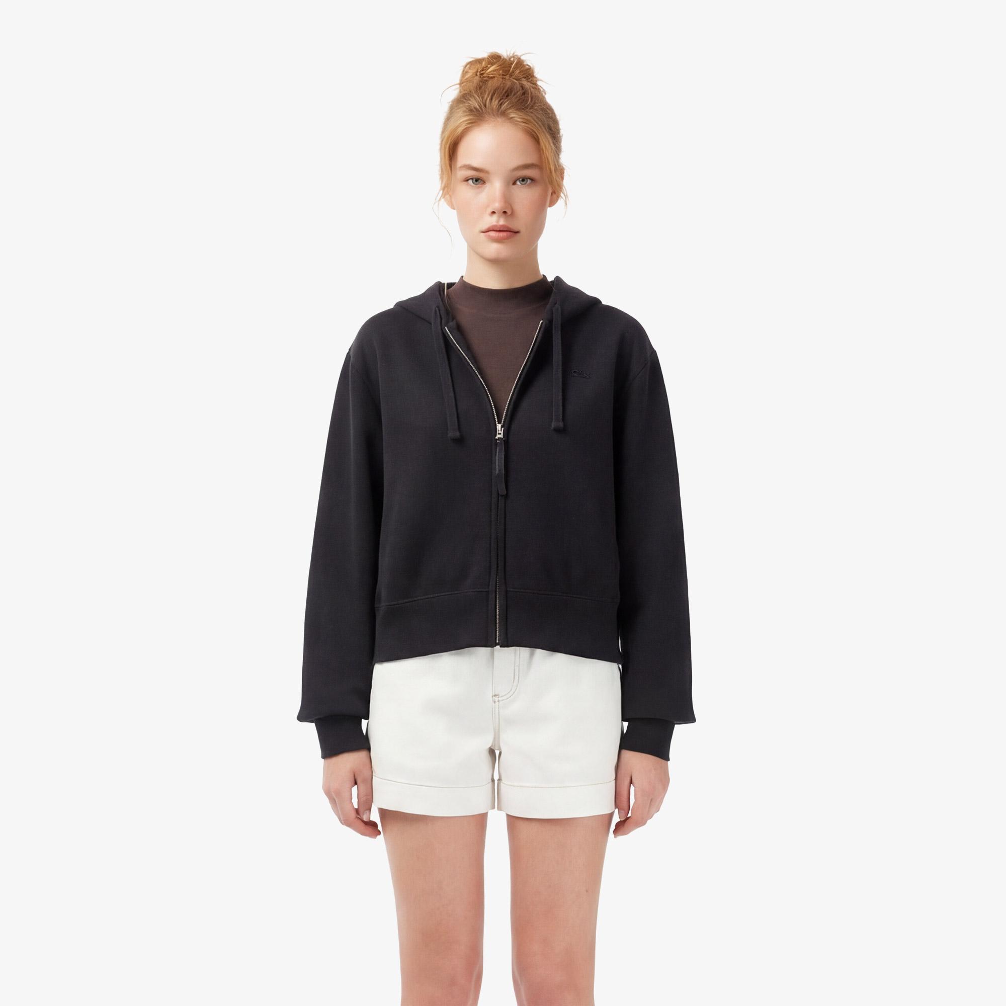 Lacoste Classic Fit Kadın Siyah Hırka