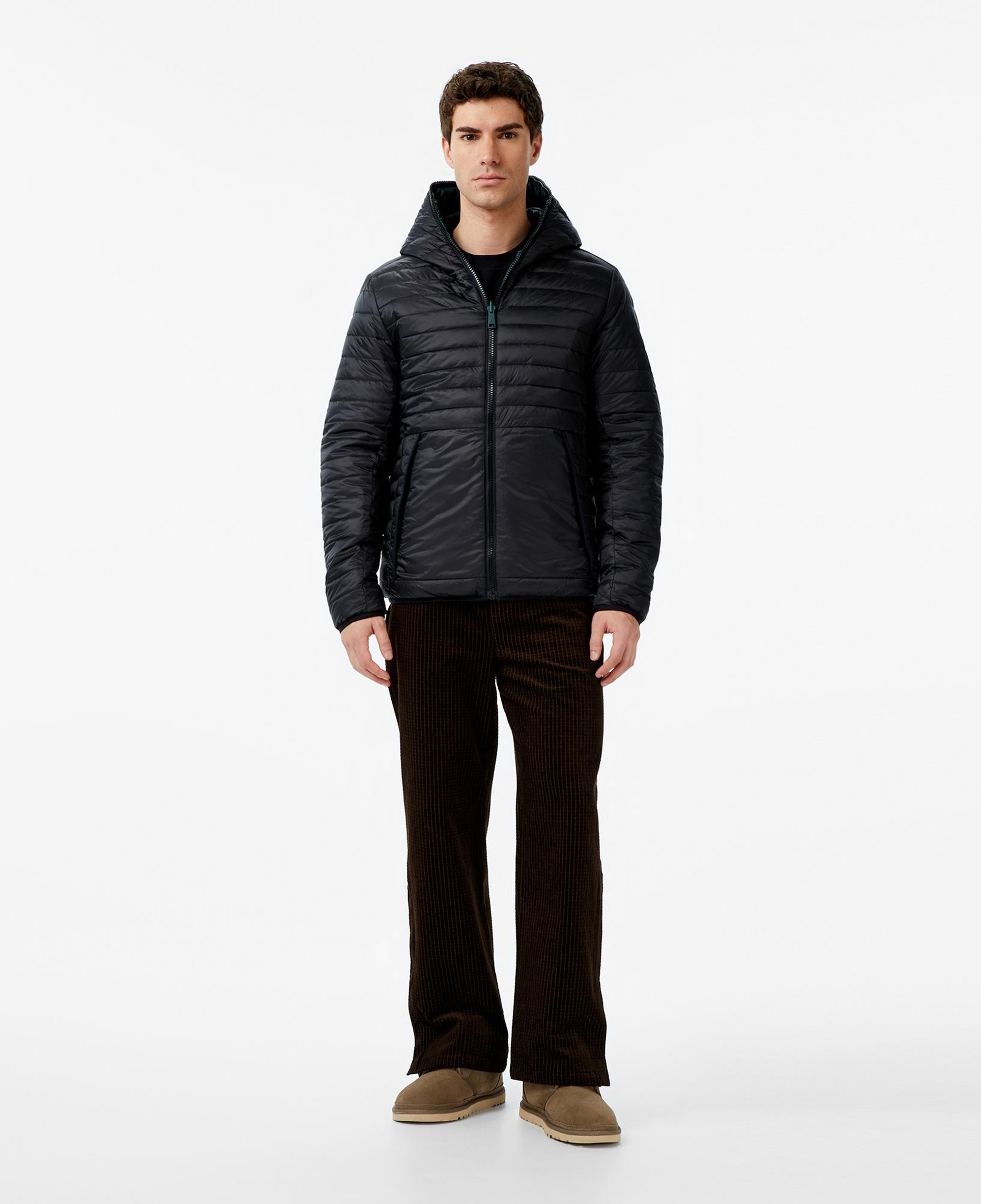 Scotch&Soda Reversible Insulated Lightweight Puffer Erkek Siyah Mont