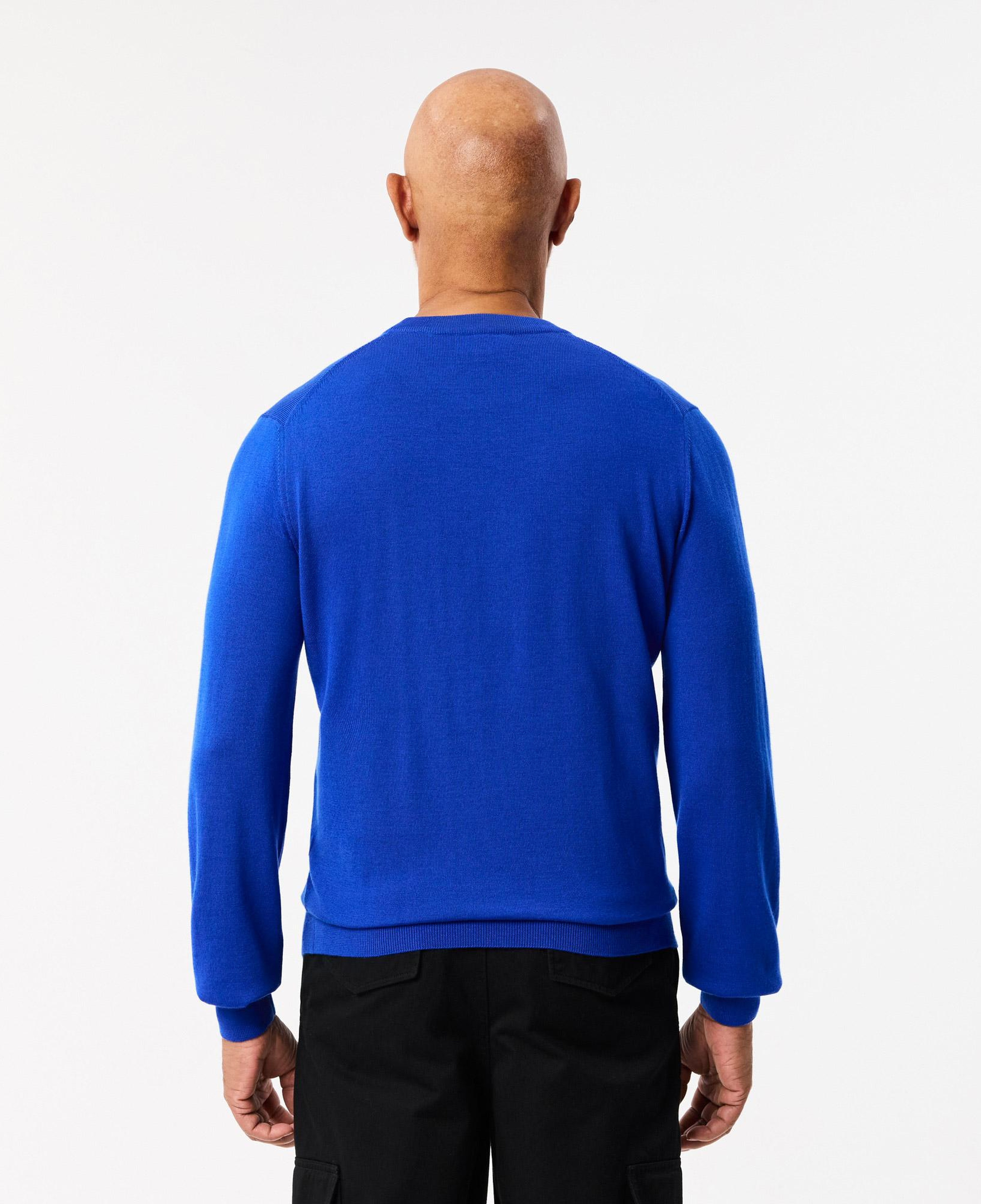 Lacoste Erkek Regular Fit Bisiklet Yaka Yün Mavi Triko