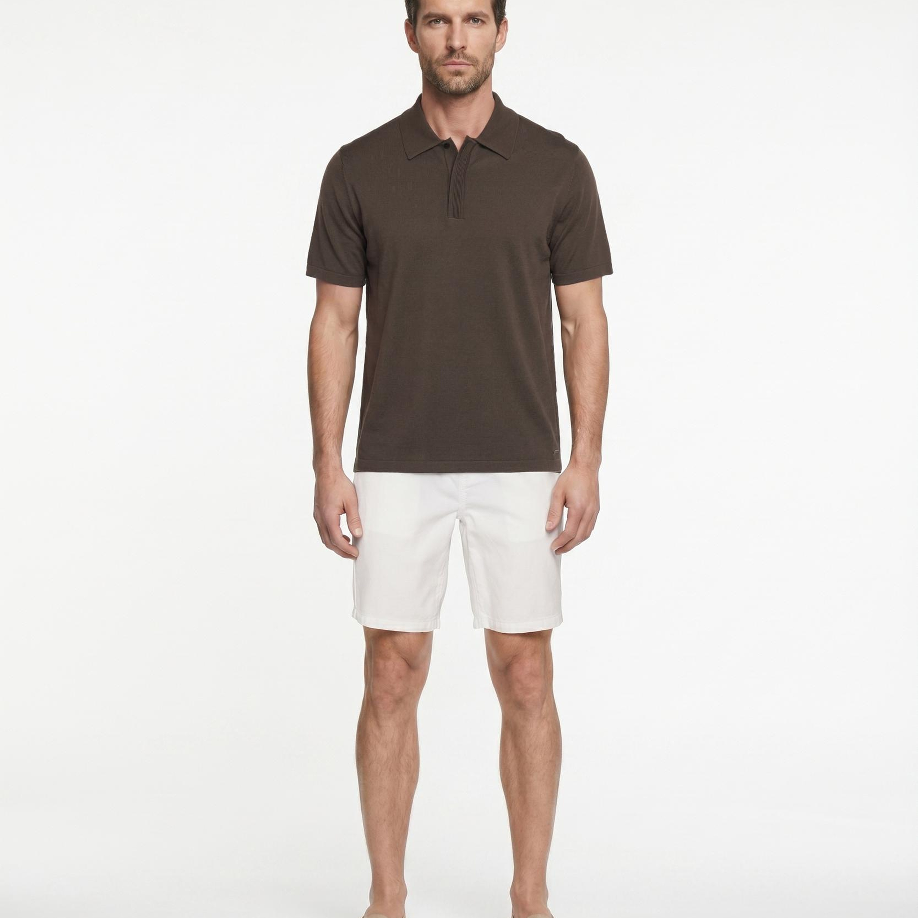 YARGICI Regular Polo Yaka Kısa Kol Kazak