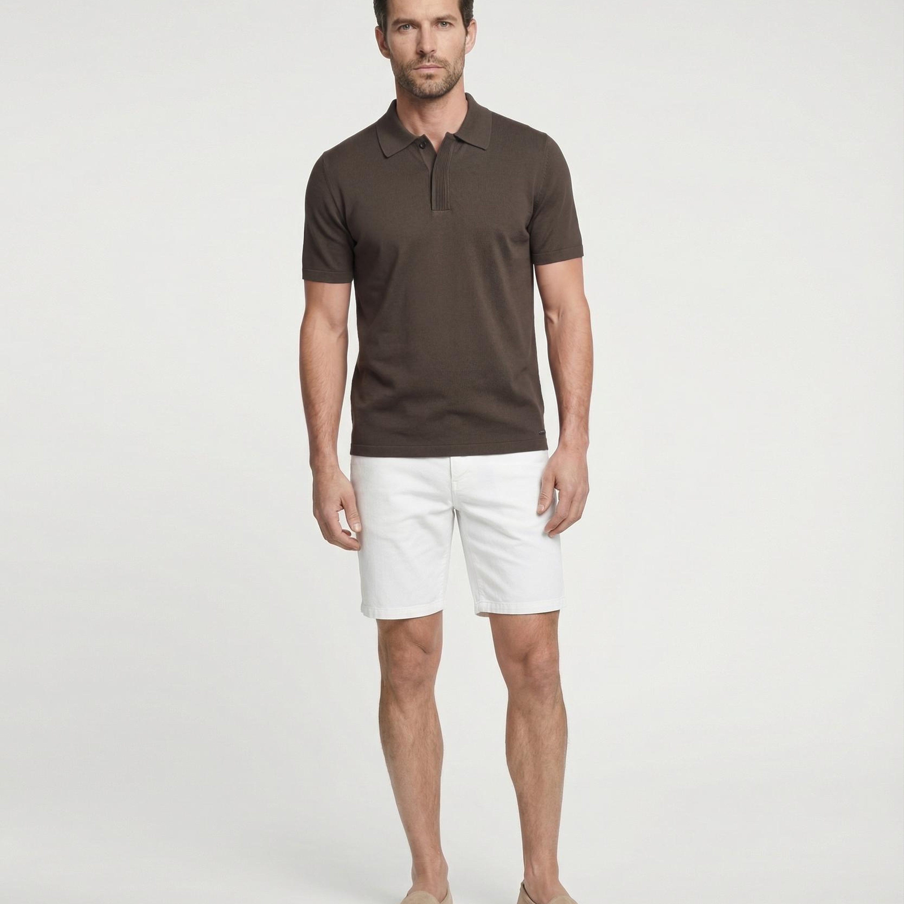 YARGICI Regular Polo Yaka Kısa Kol Kazak