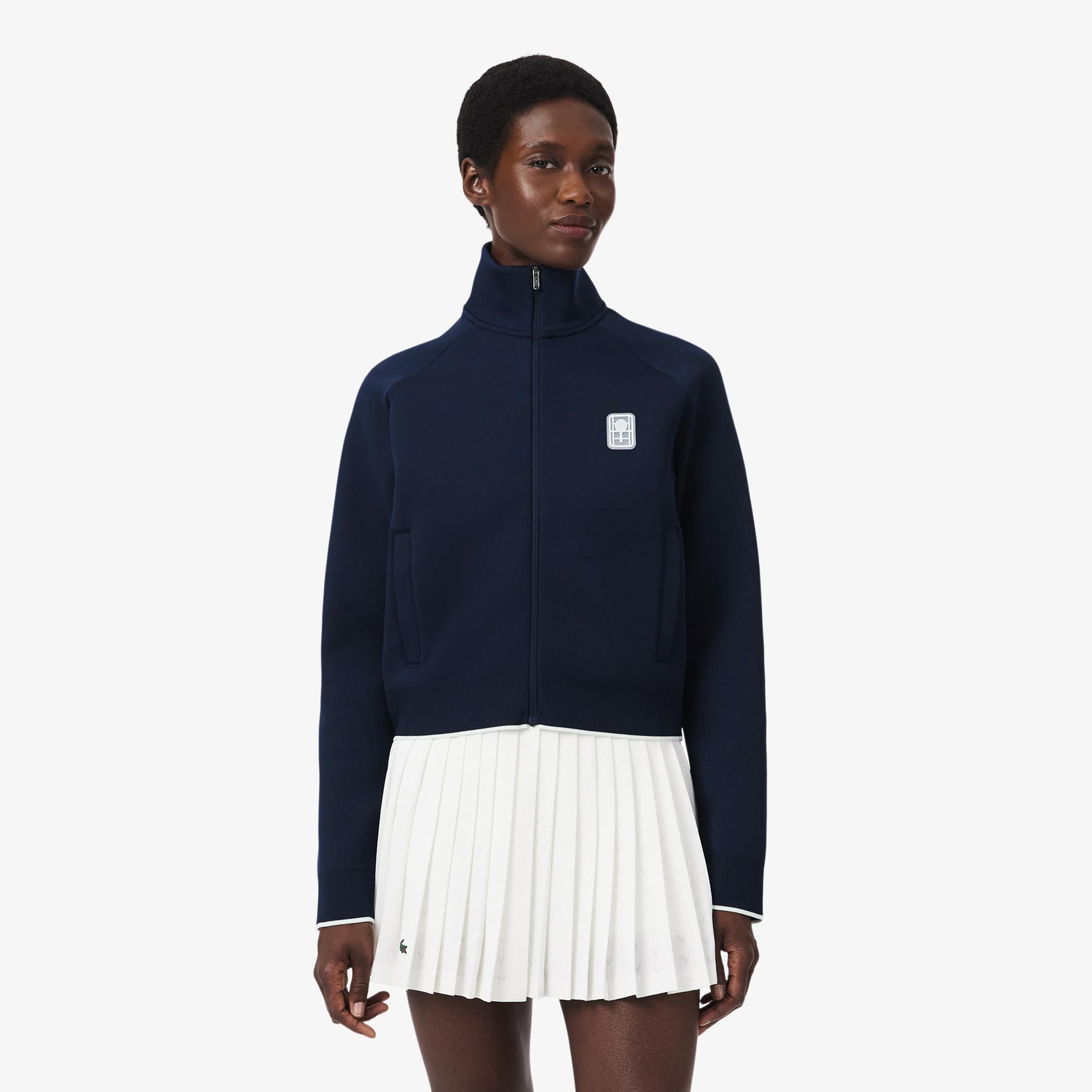 Kadın Relaxed Fit Fermuarlı Lacivert Sweatshirt