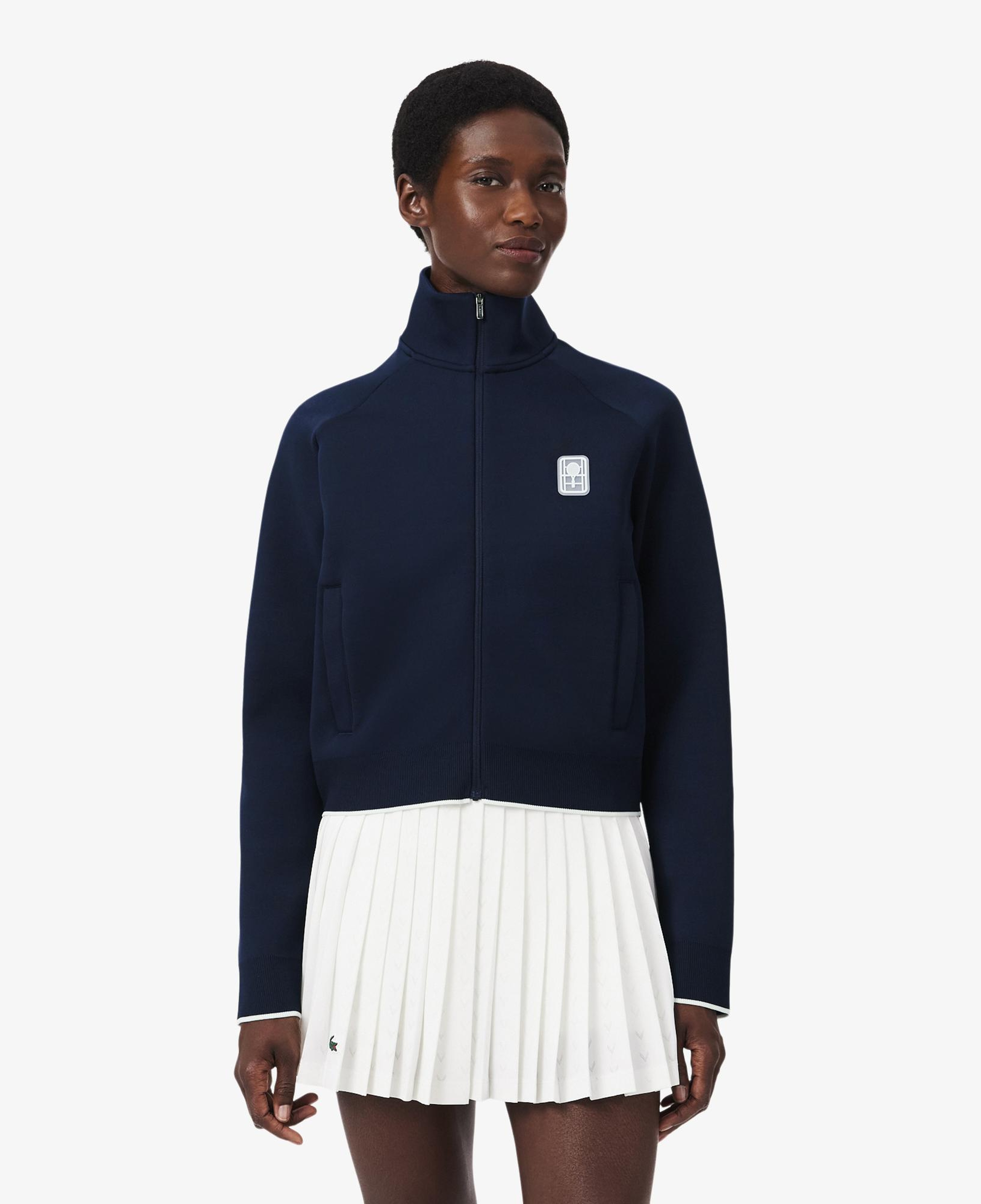 Kadın Relaxed Fit Fermuarlı Lacivert Sweatshirt