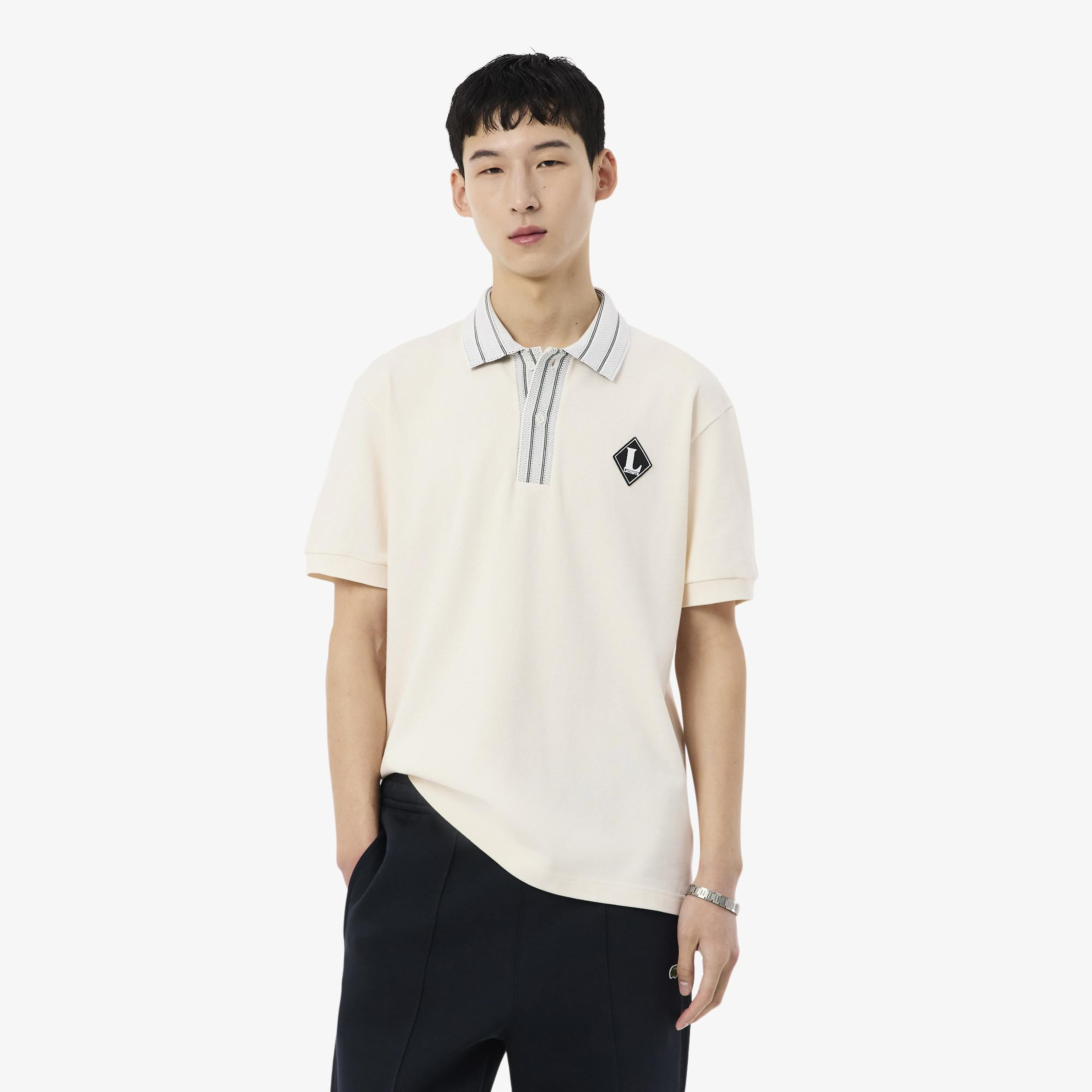 Erkek Classic Fit Krem Polo