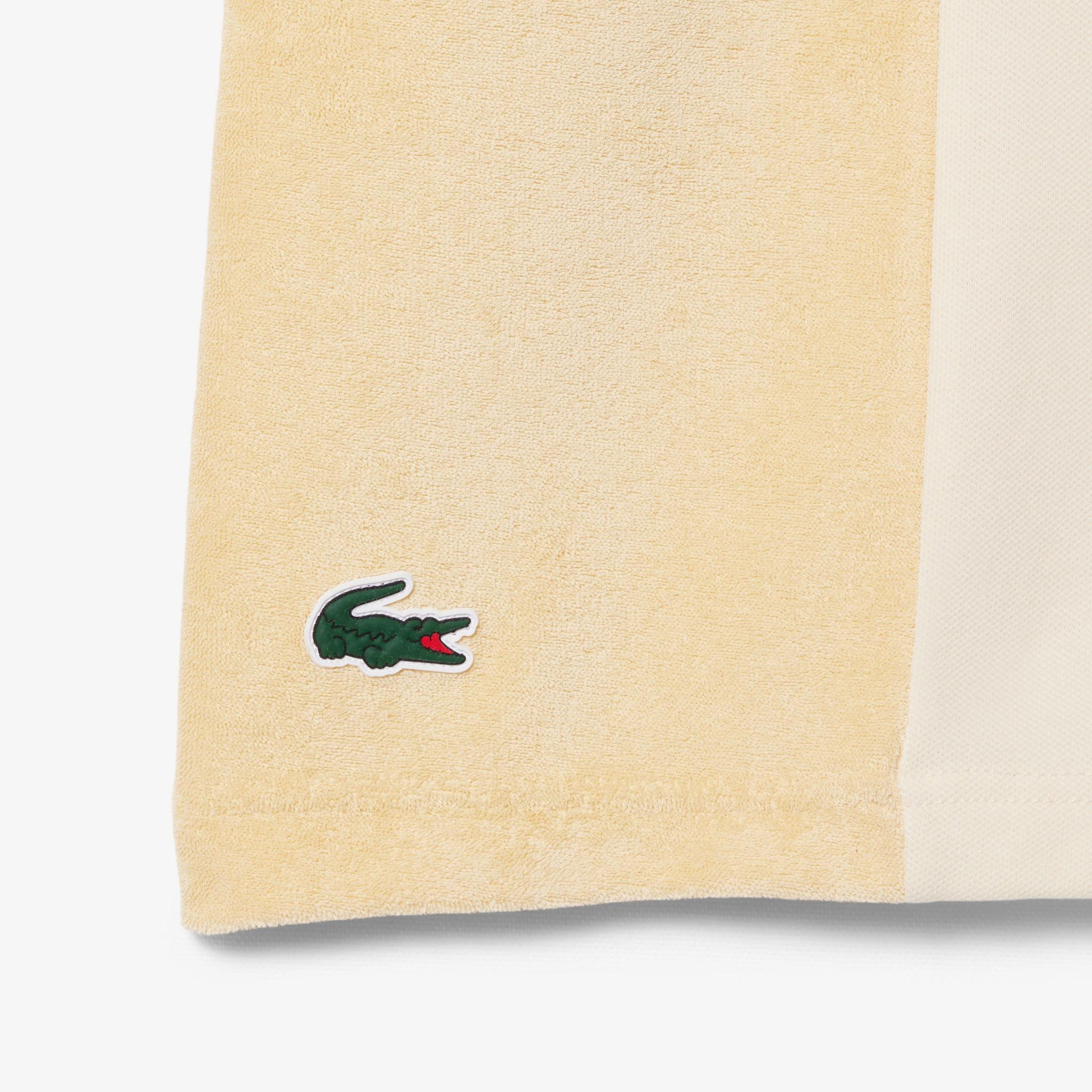 Erkek Relaxed Fit Polo Yaka Renk Bloklu Bej Polo