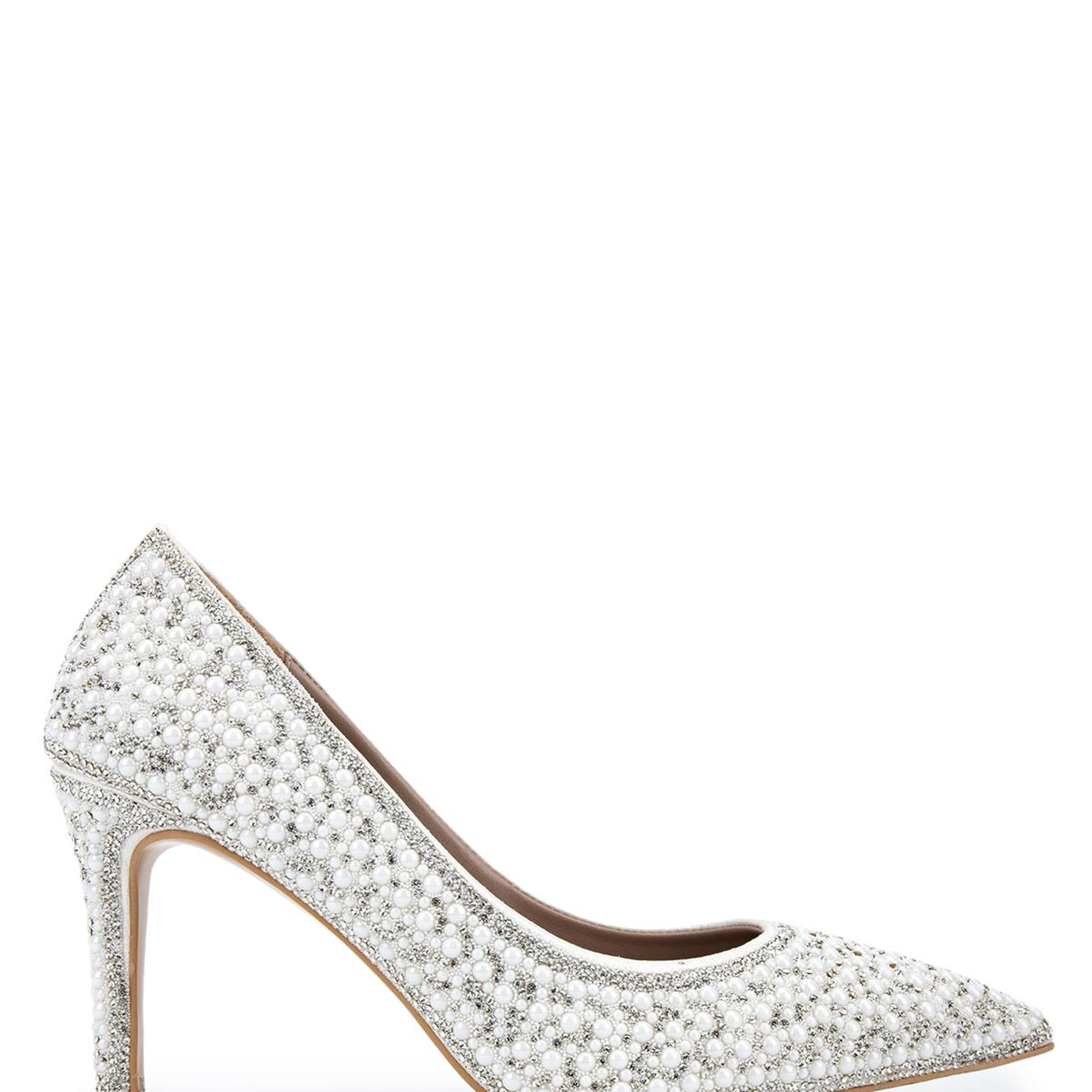 Tamer Tanca Kadın Suni Deri Beyaz Topuklu Ayakkabı
